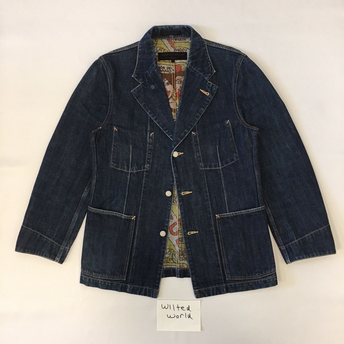 Comme des Garcons Comme Des Garçons Homme 2002 Reversible Cuba Denim Jacket Size US S / EU 44-46 / 1 - 6 Thumbnail