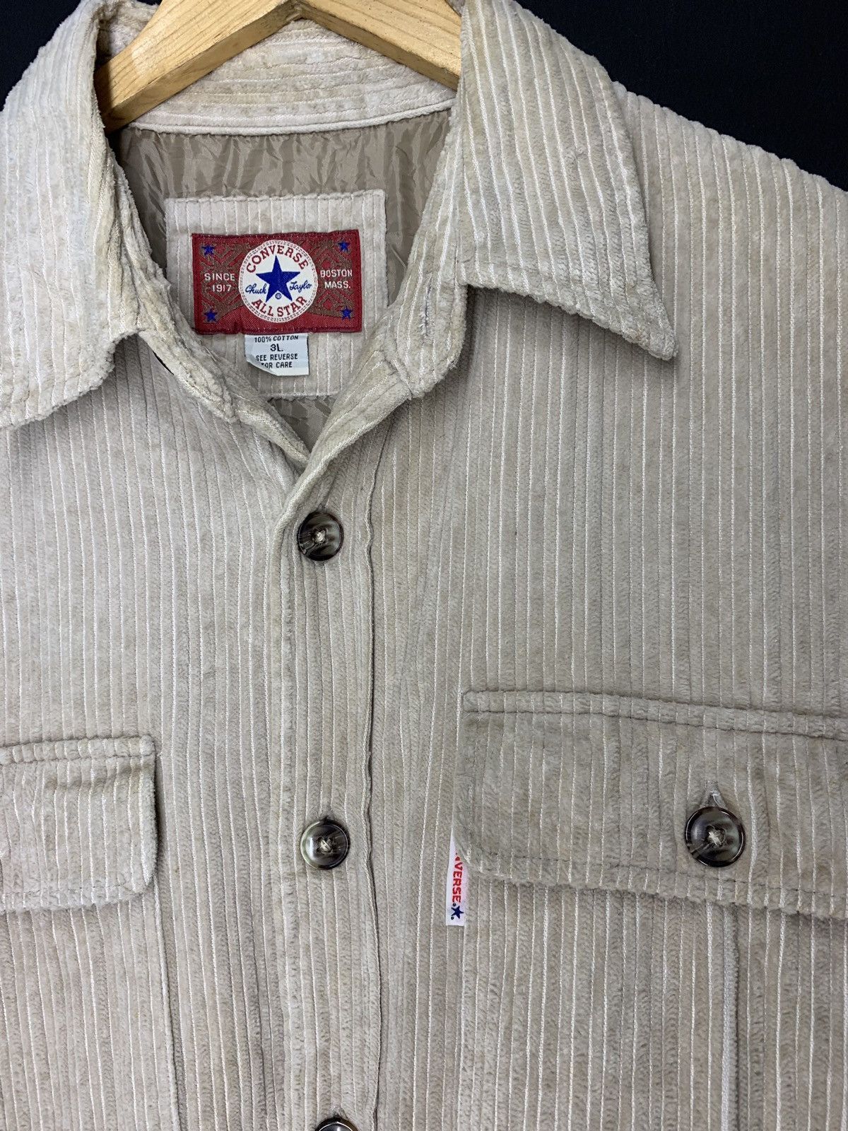 Converse × Flannel × Vintage ❤️ Vintage Converse Curdoruy Oversized Shirts/Jacket Size US L / EU 52-54 / 3 - 2 Thumbnail