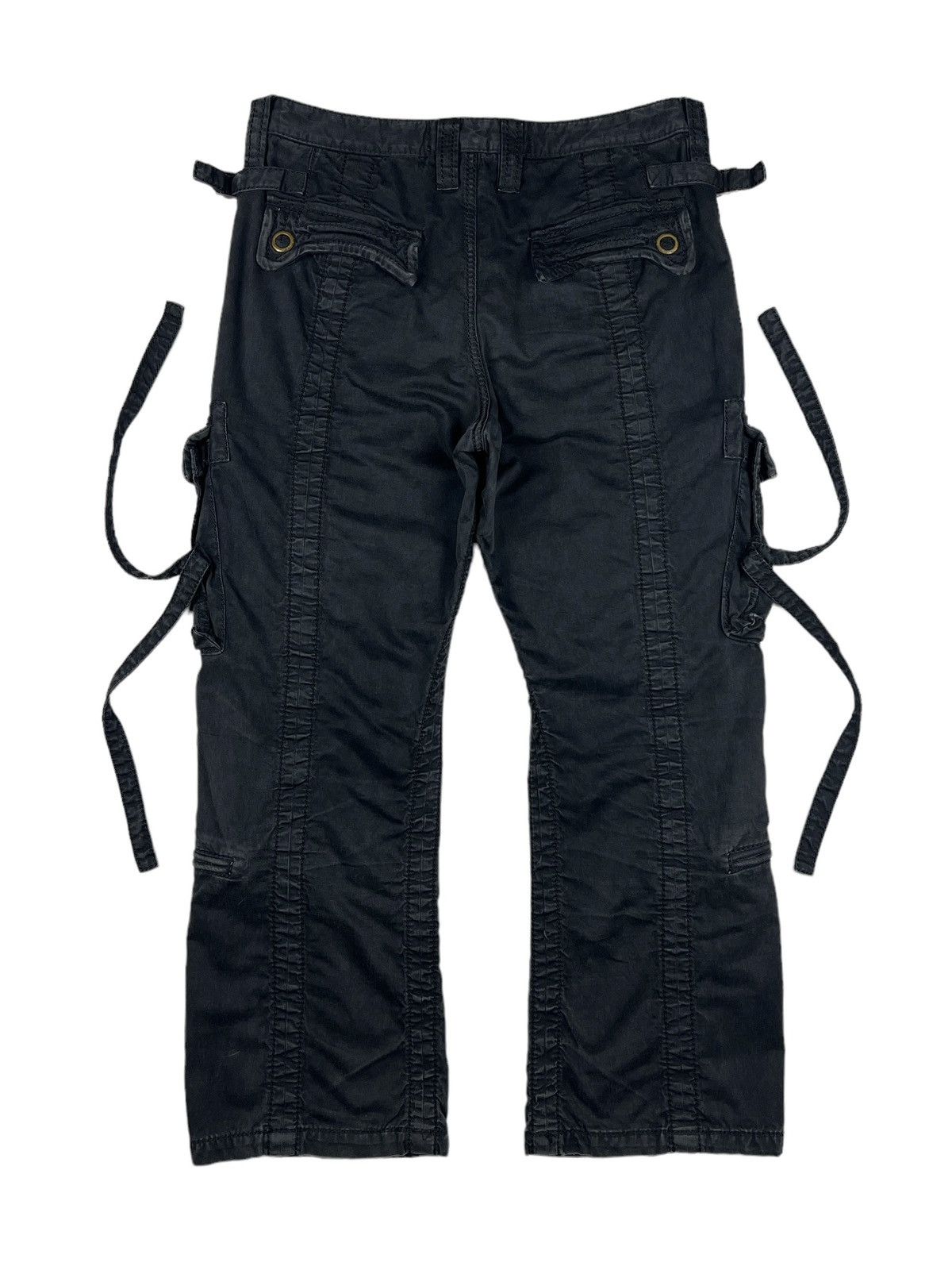 Size 31x33 Semantic Design Cargo Pants Black Bondage Pants