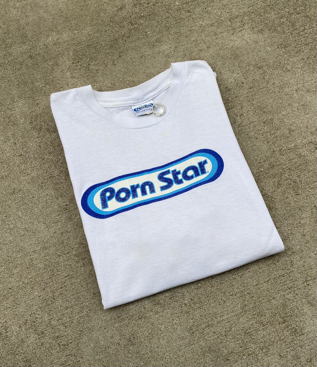 Image of Made In USA x Vintage 90's Porn Star Skateboard Classic T Shirt in White, Men's (Size XL)