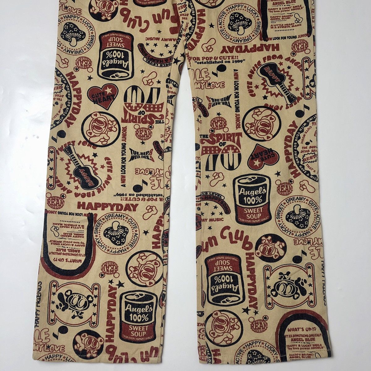 Angel Blue ☠️NEEDGONE☠️90s Angel Blue - Fullprinted Denim Pants Size US 28 / EU 44 - 5 Thumbnail