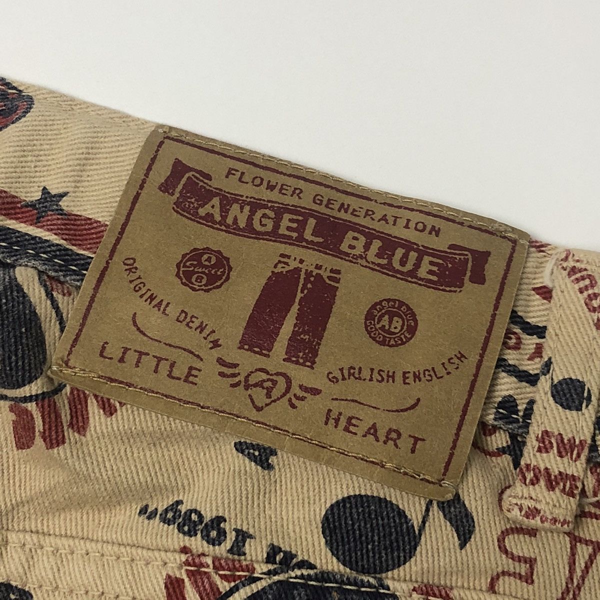 Angel Blue ☠️NEEDGONE☠️90s Angel Blue - Fullprinted Denim Pants Size US 28 / EU 44 - 9 Thumbnail