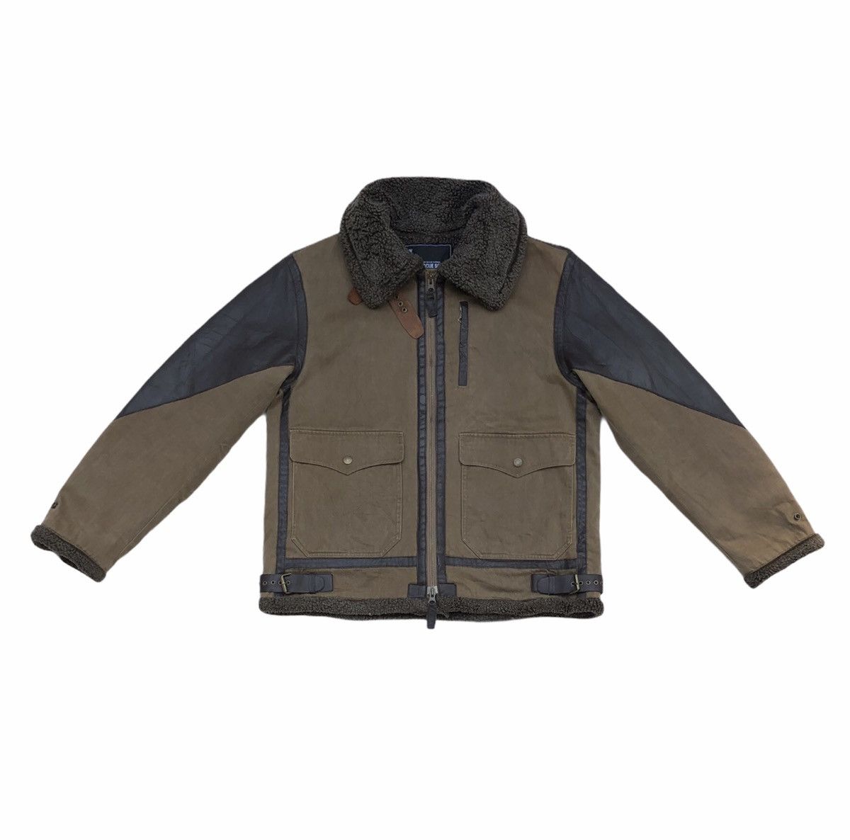 Japanese Brand Rescue Squad Sherling FauxSherling Real Suede Leather Jacket Size US M / EU 48-50 / 2 - 12 Thumbnail