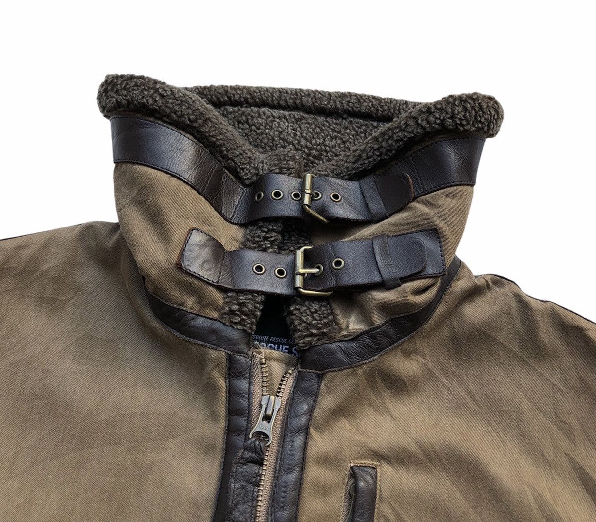 Japanese Brand Rescue Squad Sherling FauxSherling Real Suede Leather Jacket Size US M / EU 48-50 / 2 - 8 Thumbnail