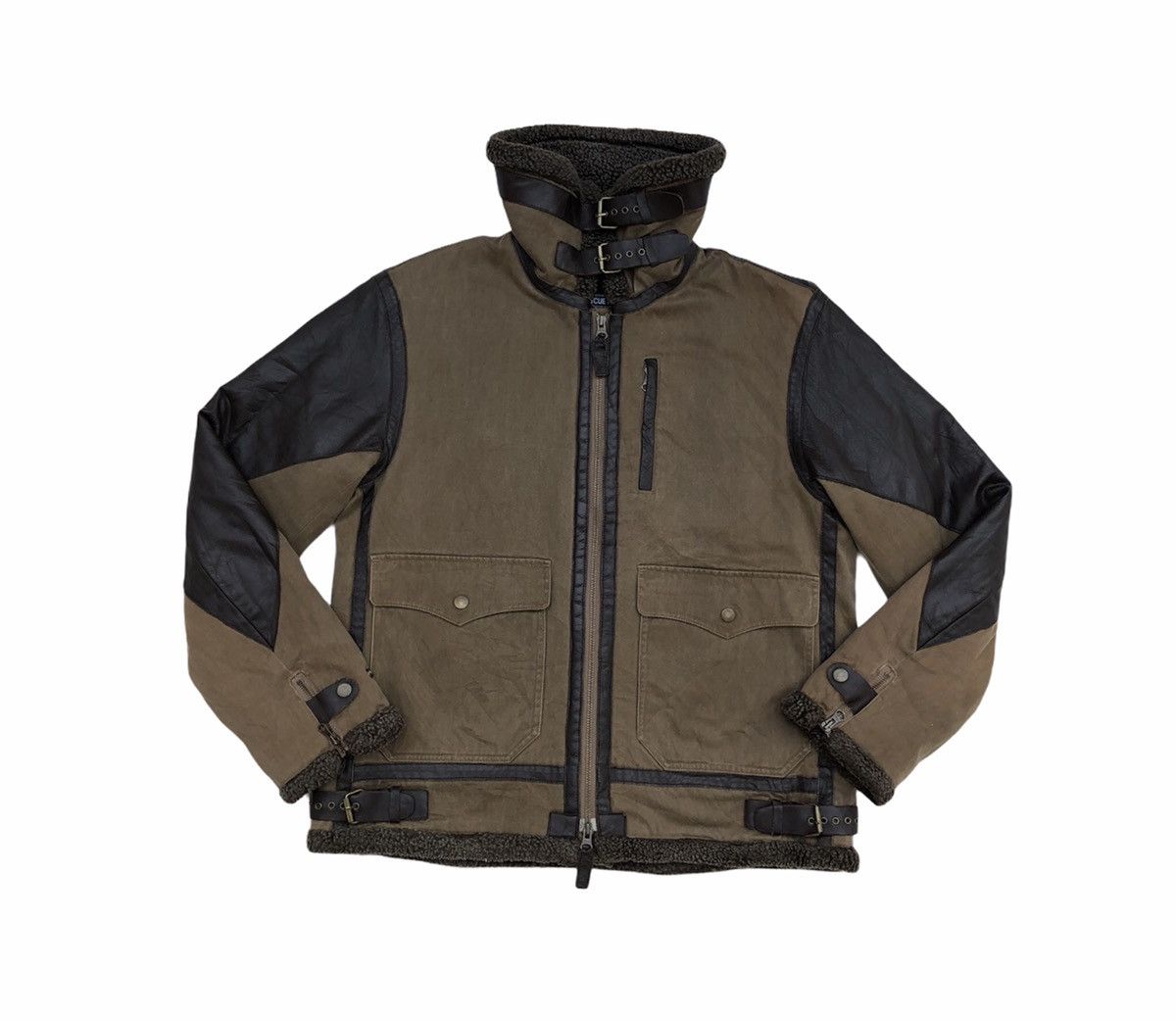 Japanese Brand Rescue Squad Sherling FauxSherling Real Suede Leather Jacket Size US M / EU 48-50 / 2 - 6 Thumbnail