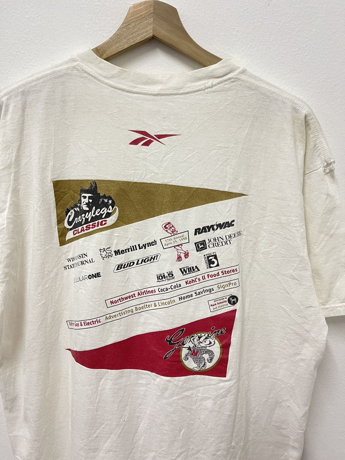 Reebok × Vintage Vintage Reebok Design For Athlete Rugby Graphic Tshirt Size US L / EU 52-54 / 3 - 4 Thumbnail