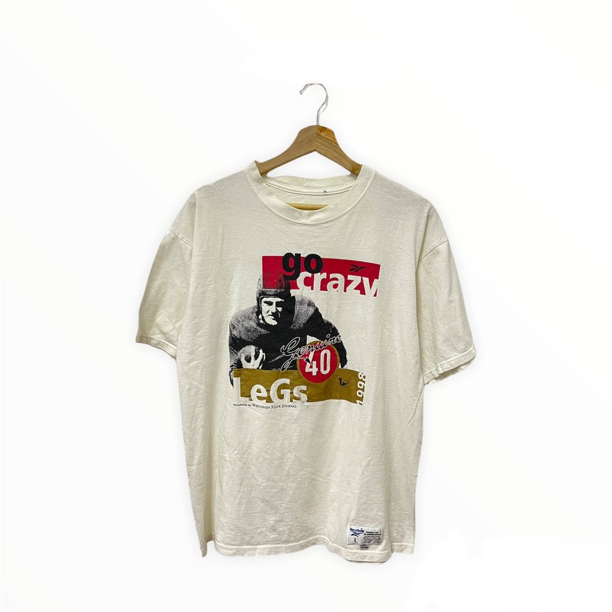 Reebok × Vintage Vintage Reebok Design For Athlete Rugby Graphic Tshirt Size US L / EU 52-54 / 3 - 1 Thumbnail