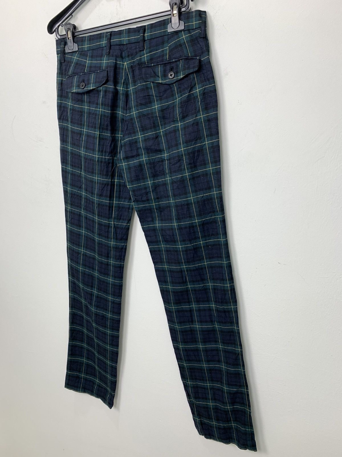 Japanese Brand × Seditionaries × Uniqlo UNIQLO Tartan Plaid Pleated Pocket Punk Casual Trouser Pant Size US 32 / EU 48 - 13 Thumbnail