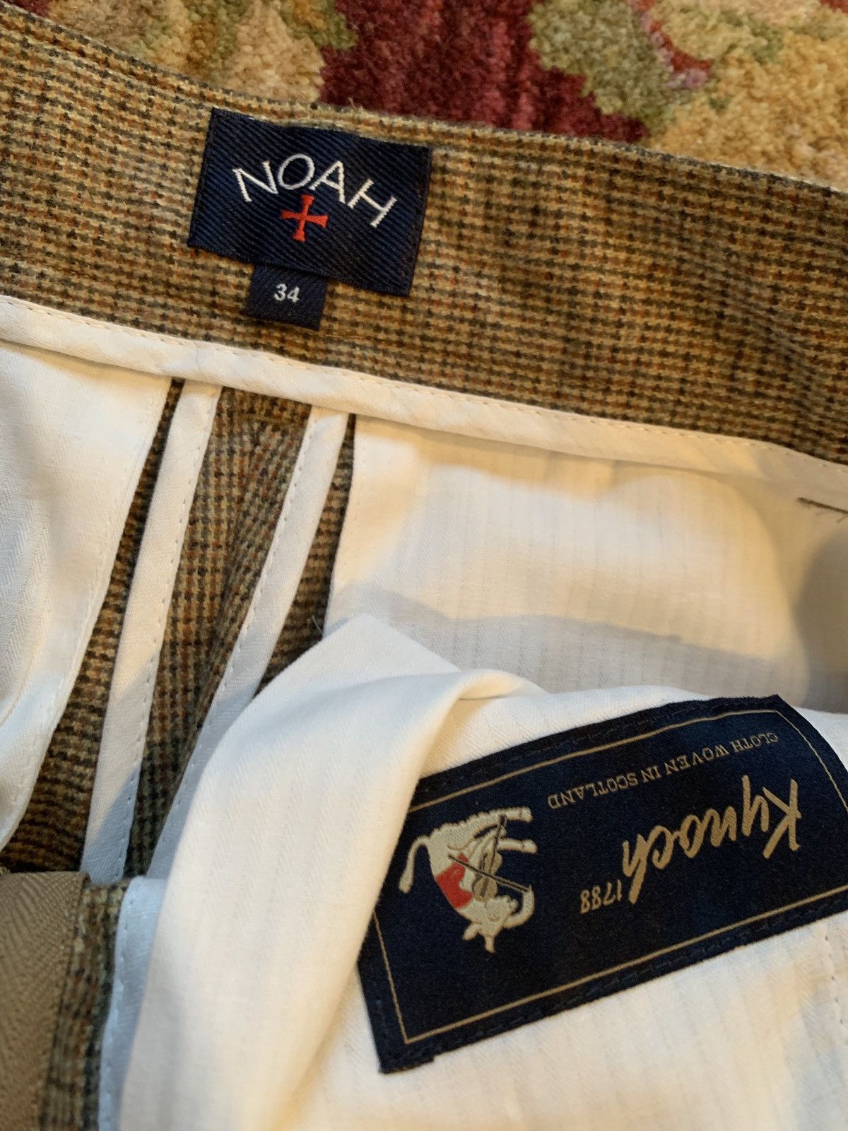 Noah Double Pleat Plaid Casual Trouser SS21 Size US 34 / EU 50 - 4 Thumbnail