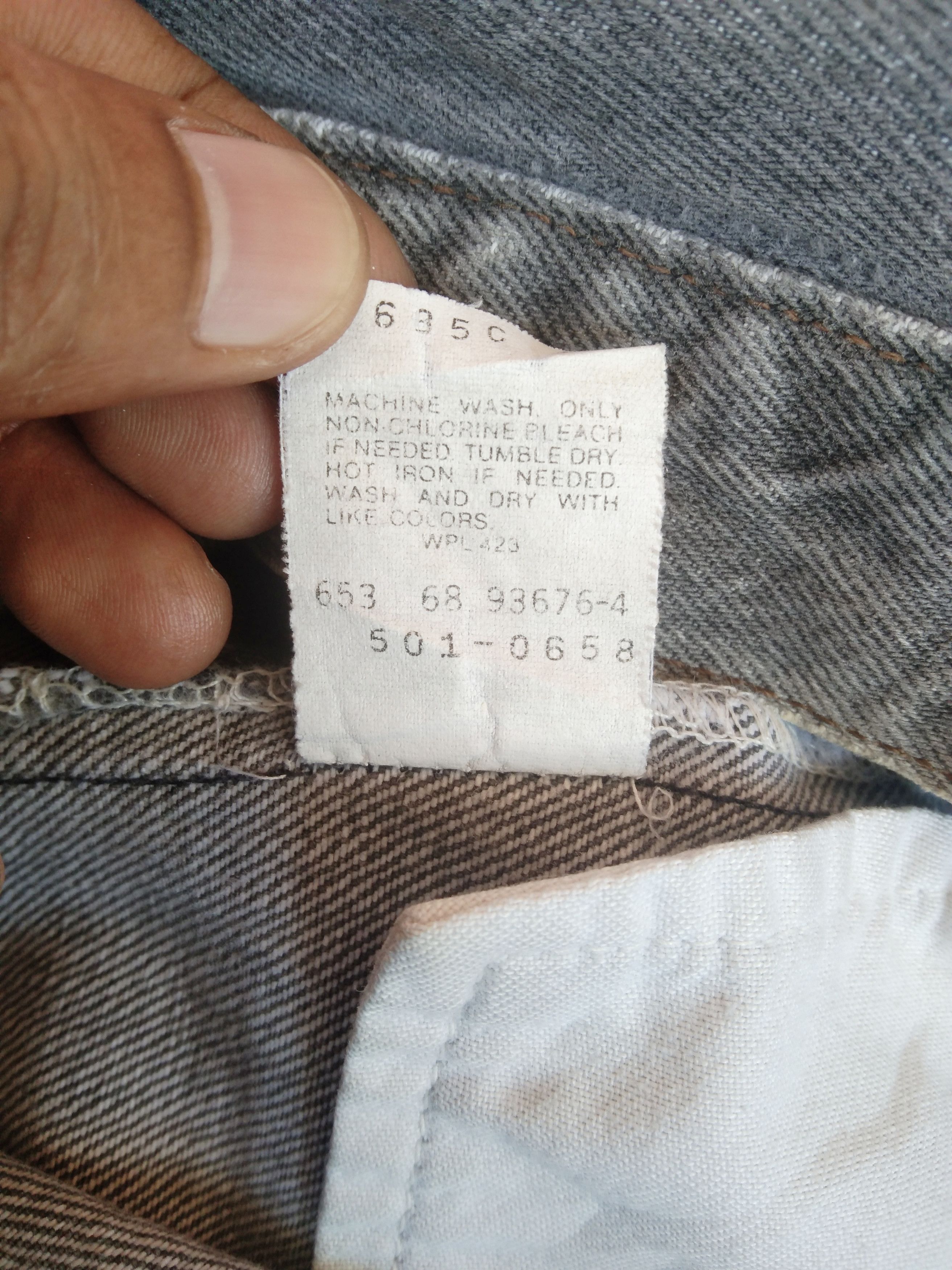 Levi's 80s Vintage Levi's 501 Grey Made In USA Jeans34x33 Size US 34 / EU 50 - 11 Thumbnail