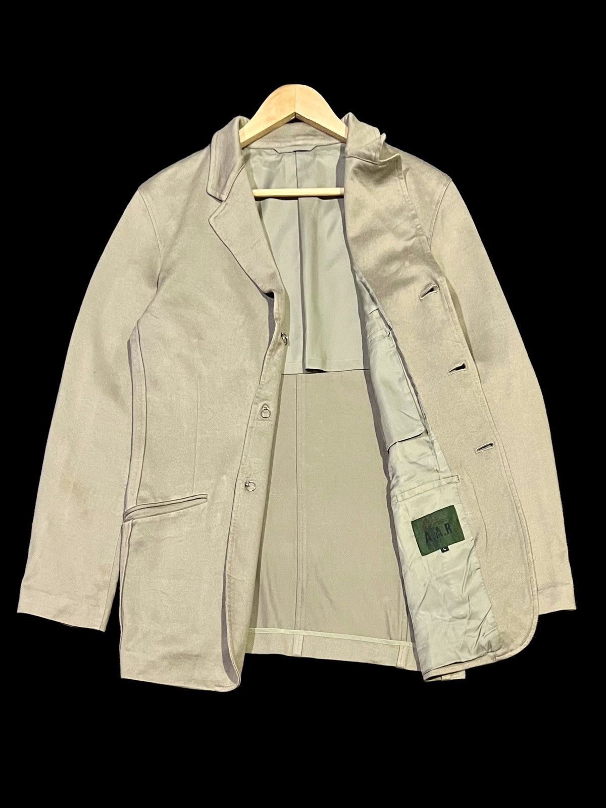 image of Designer Need Gonevintage Yohji Yamamoto A.a.r Durban Coats Jacket in Silver, Men's (Size Medium)