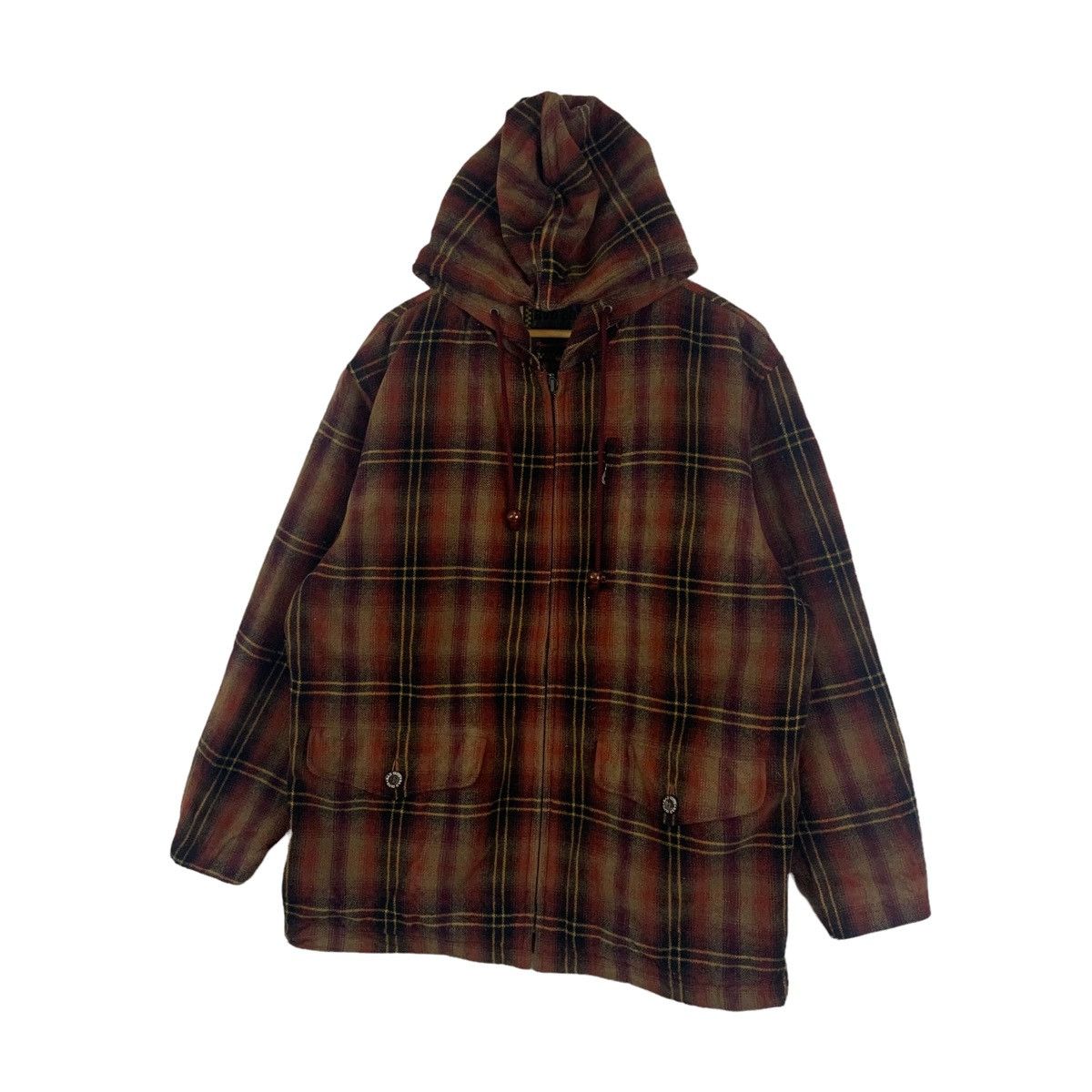 Japanese Brand BAD GUYS Japanese Brand Tartan Design Hoodie Sweaters Jacket Size US L / EU 52-54 / 3 - 4 Thumbnail