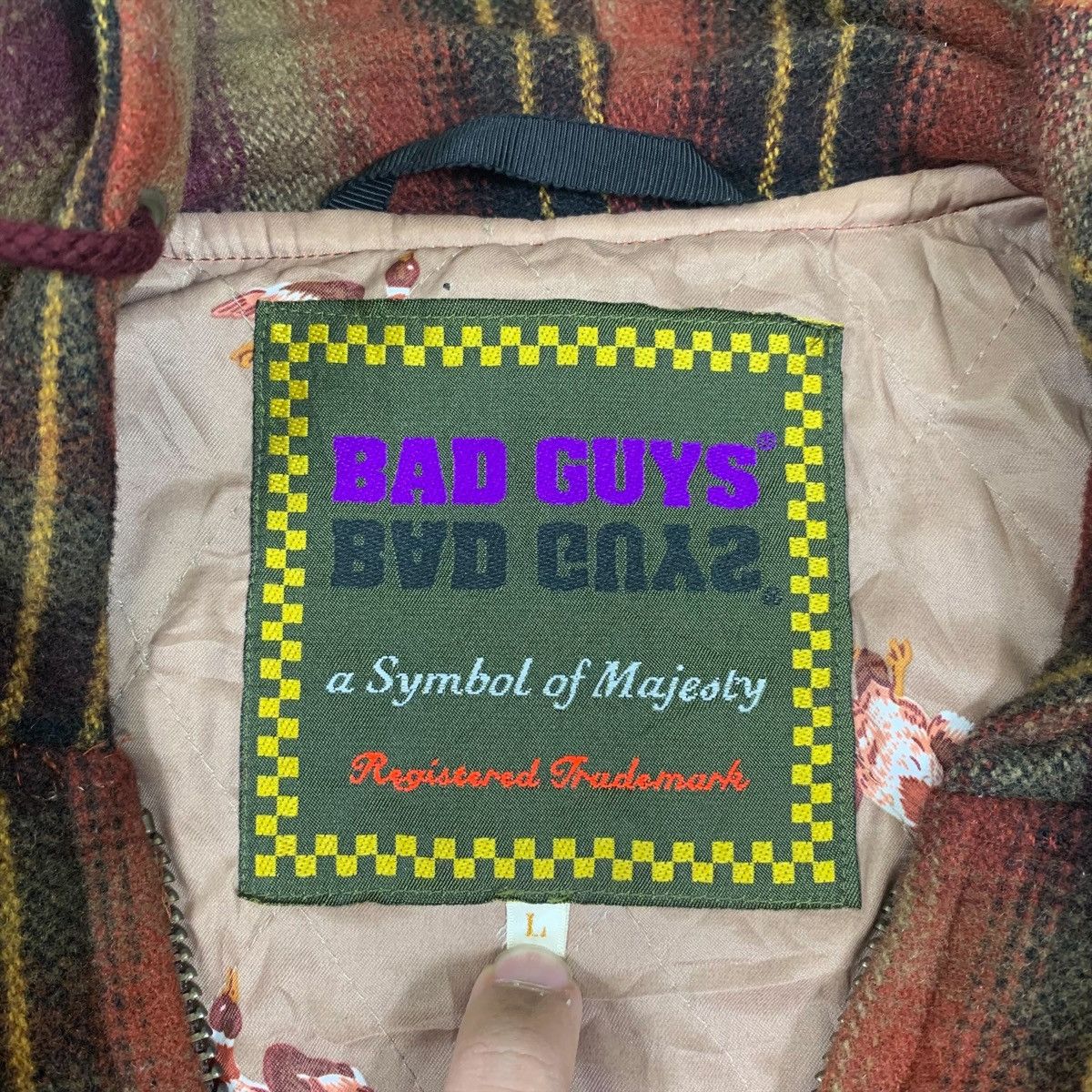 Japanese Brand BAD GUYS Japanese Brand Tartan Design Hoodie Sweaters Jacket Size US L / EU 52-54 / 3 - 6 Thumbnail