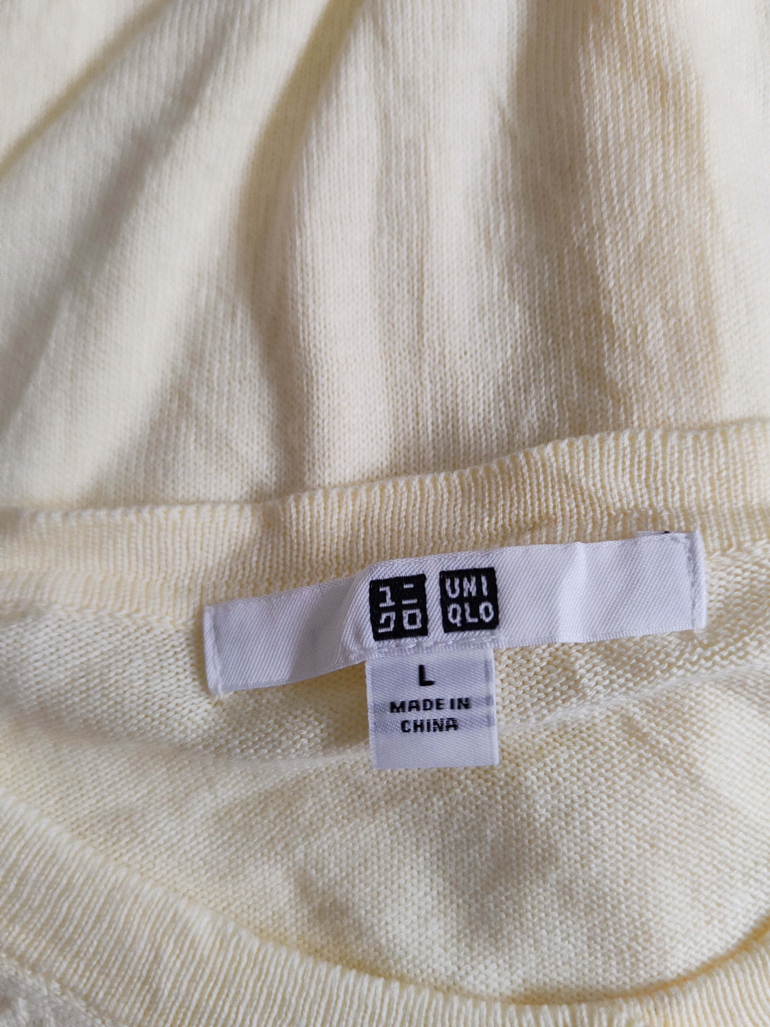 Japanese Brand Uniqlo Light Yellow Knitwear Cardigan vintage japan #S1246 Size L / US 10 / IT 46 - 11 Thumbnail