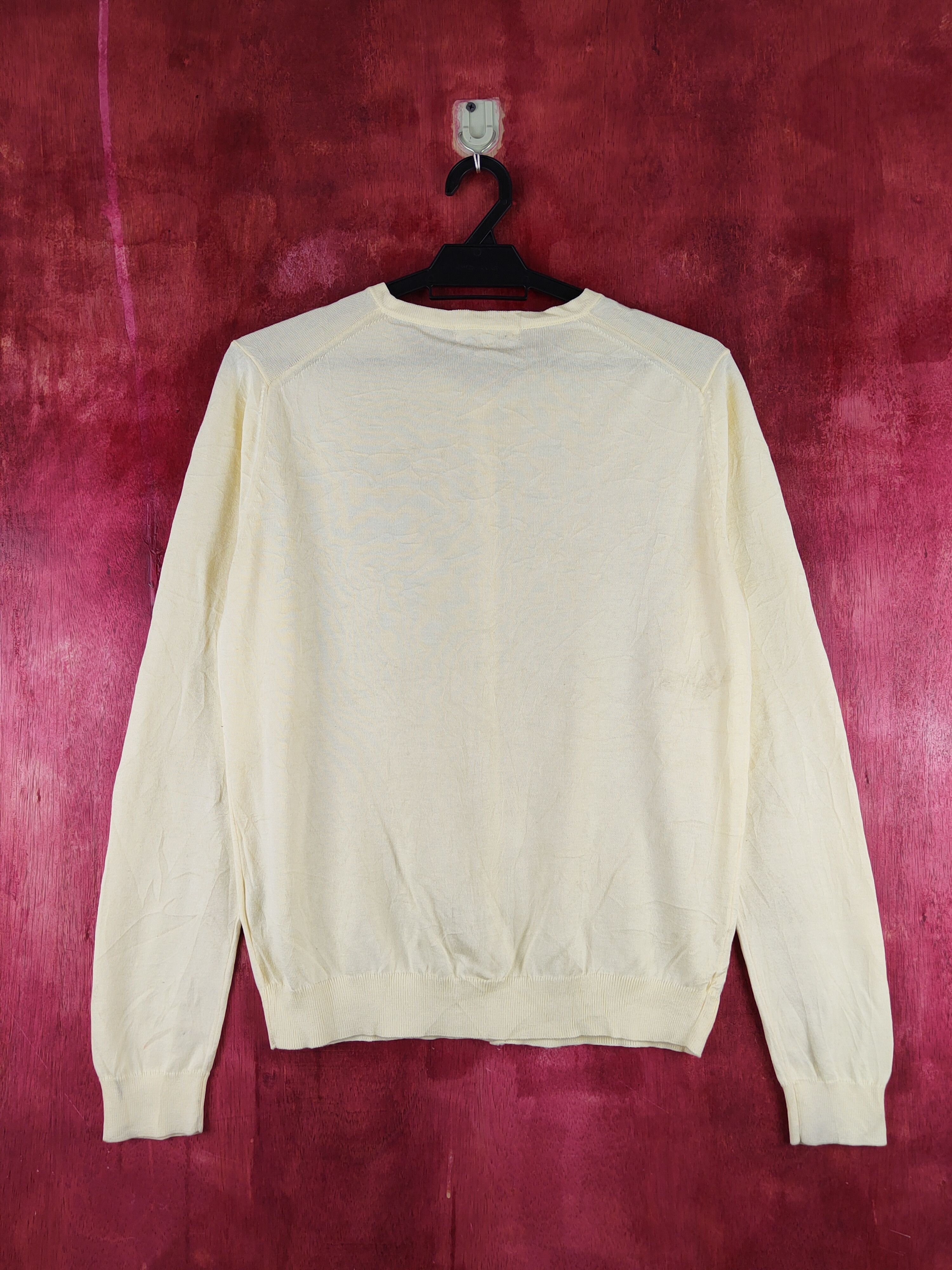 Japanese Brand Uniqlo Light Yellow Knitwear Cardigan vintage japan #S1246 Size L / US 10 / IT 46 - 7 Thumbnail