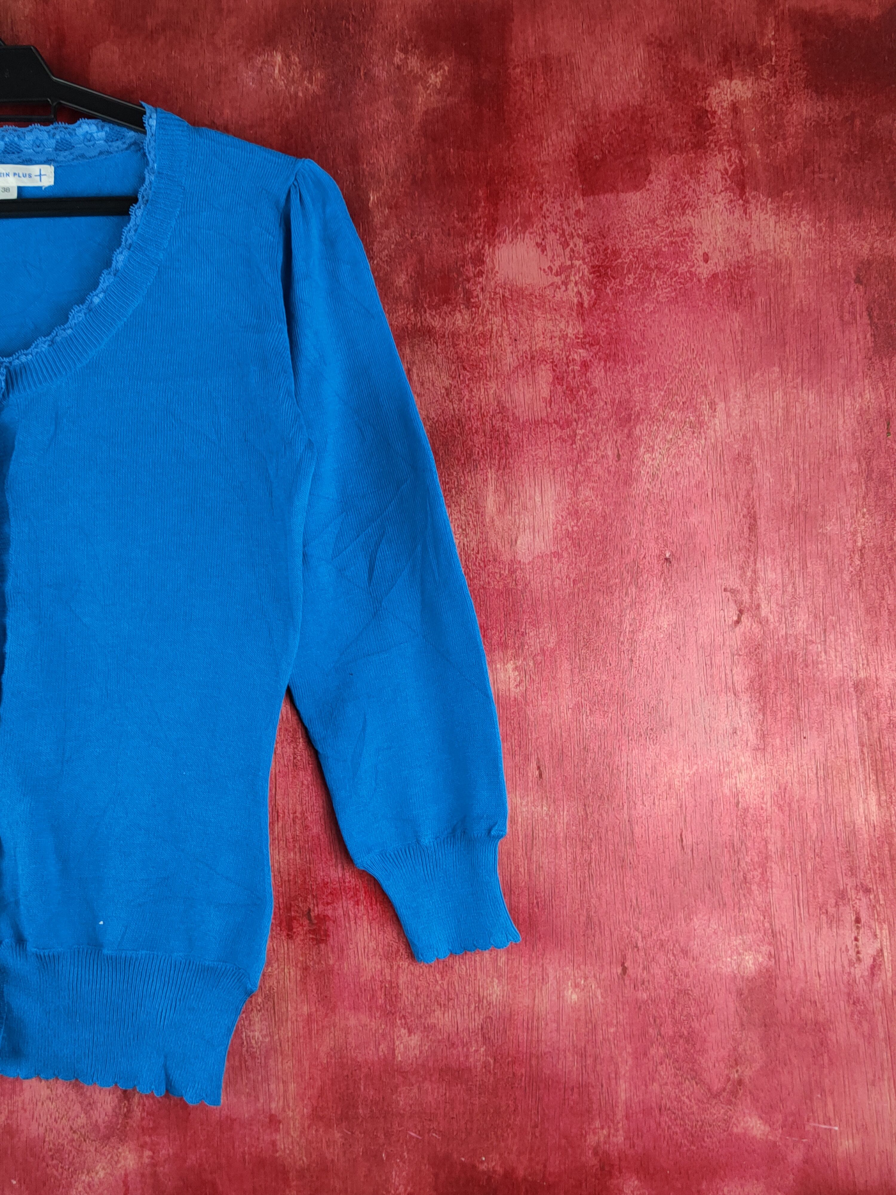 Japanese Brand Klein Plus Blue Knitwear Cardigan #S1243 Size S / US 4 / IT 40 - 5 Thumbnail