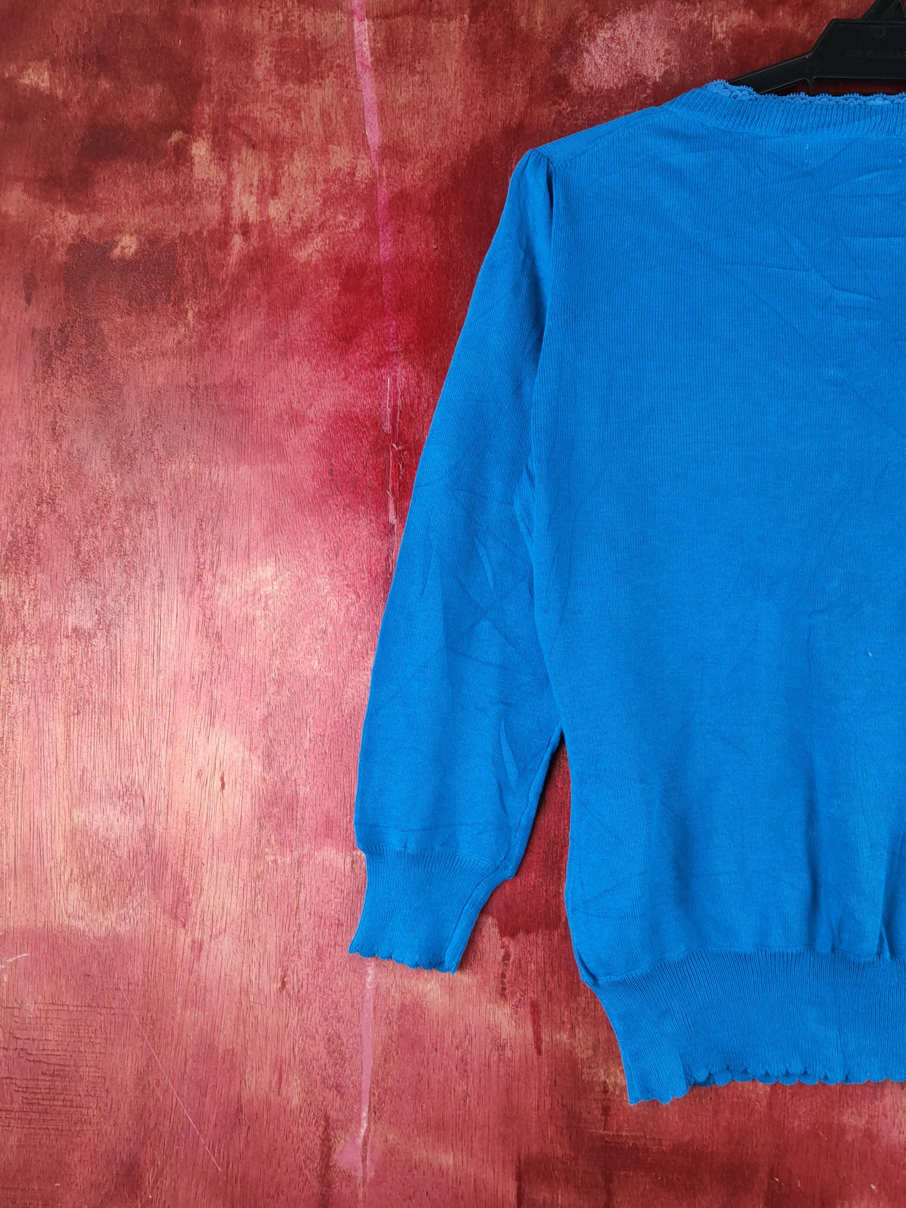Japanese Brand Klein Plus Blue Knitwear Cardigan #S1243 Size S / US 4 / IT 40 - 8 Thumbnail
