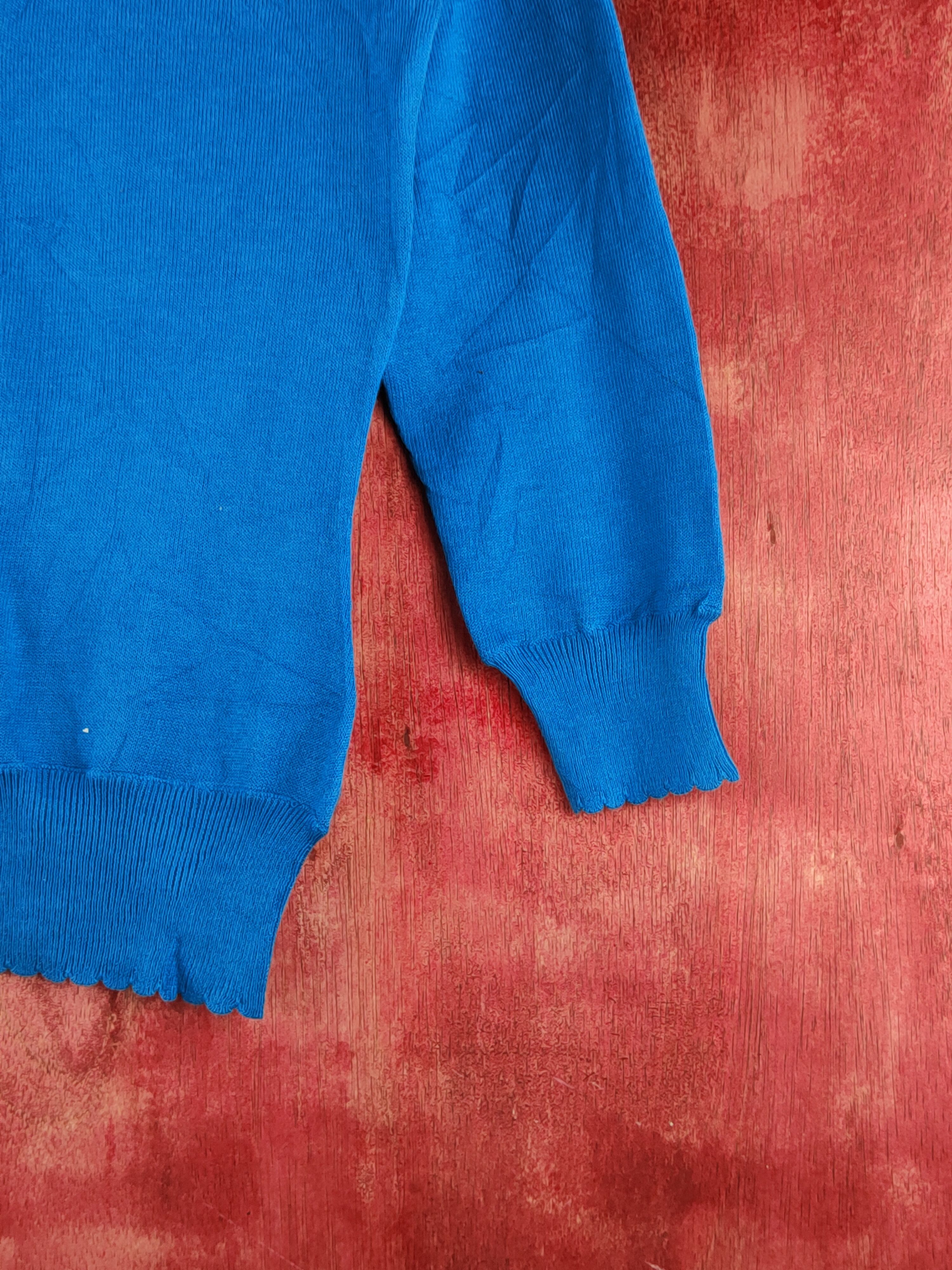 Japanese Brand Klein Plus Blue Knitwear Cardigan #S1243 Size S / US 4 / IT 40 - 6 Thumbnail