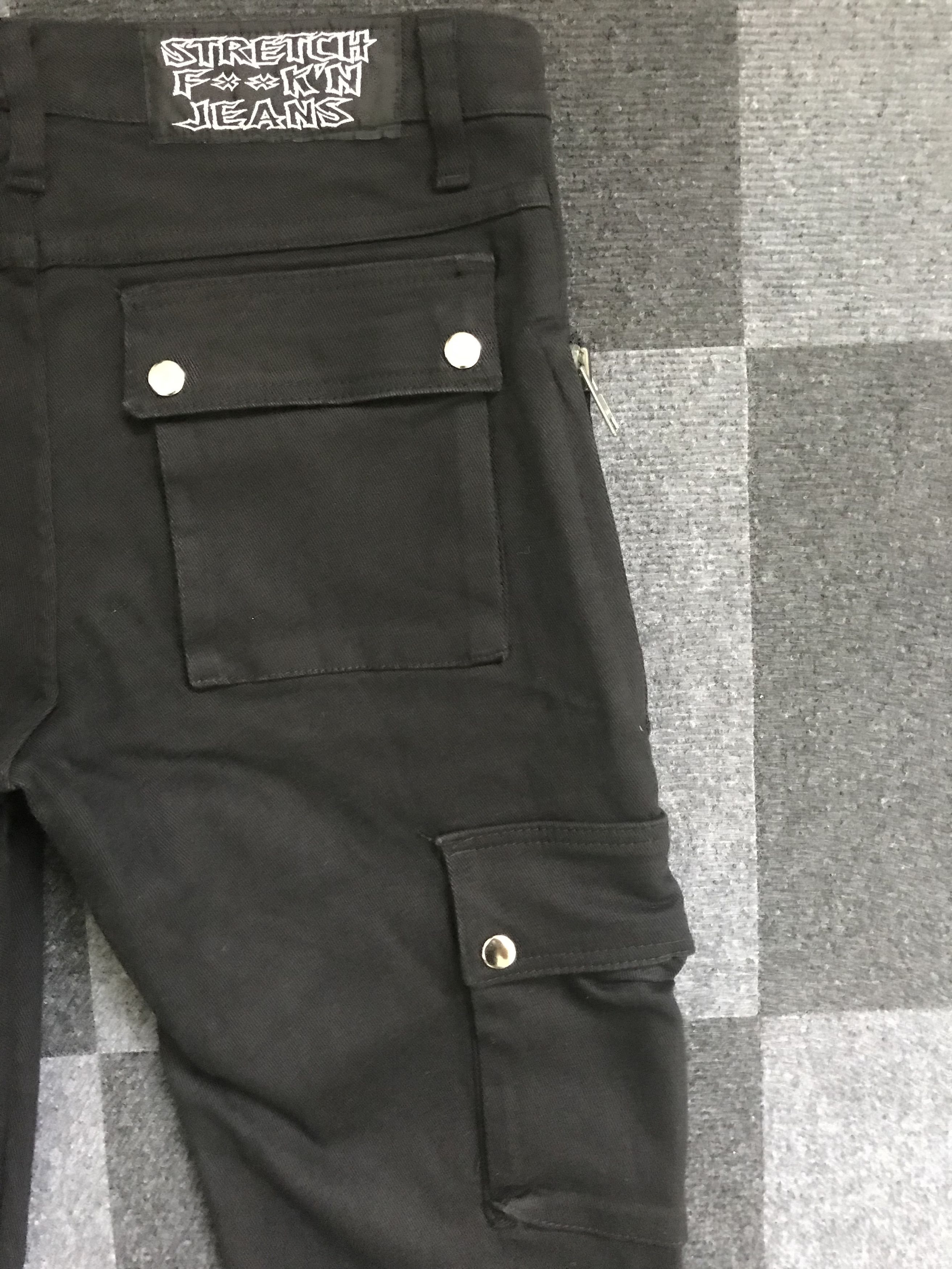 Japanese Brand CP167 LIP SERVICE Japan Punk Zipper Flare Cargo Pant Size US 32 / EU 48 - 15 Thumbnail