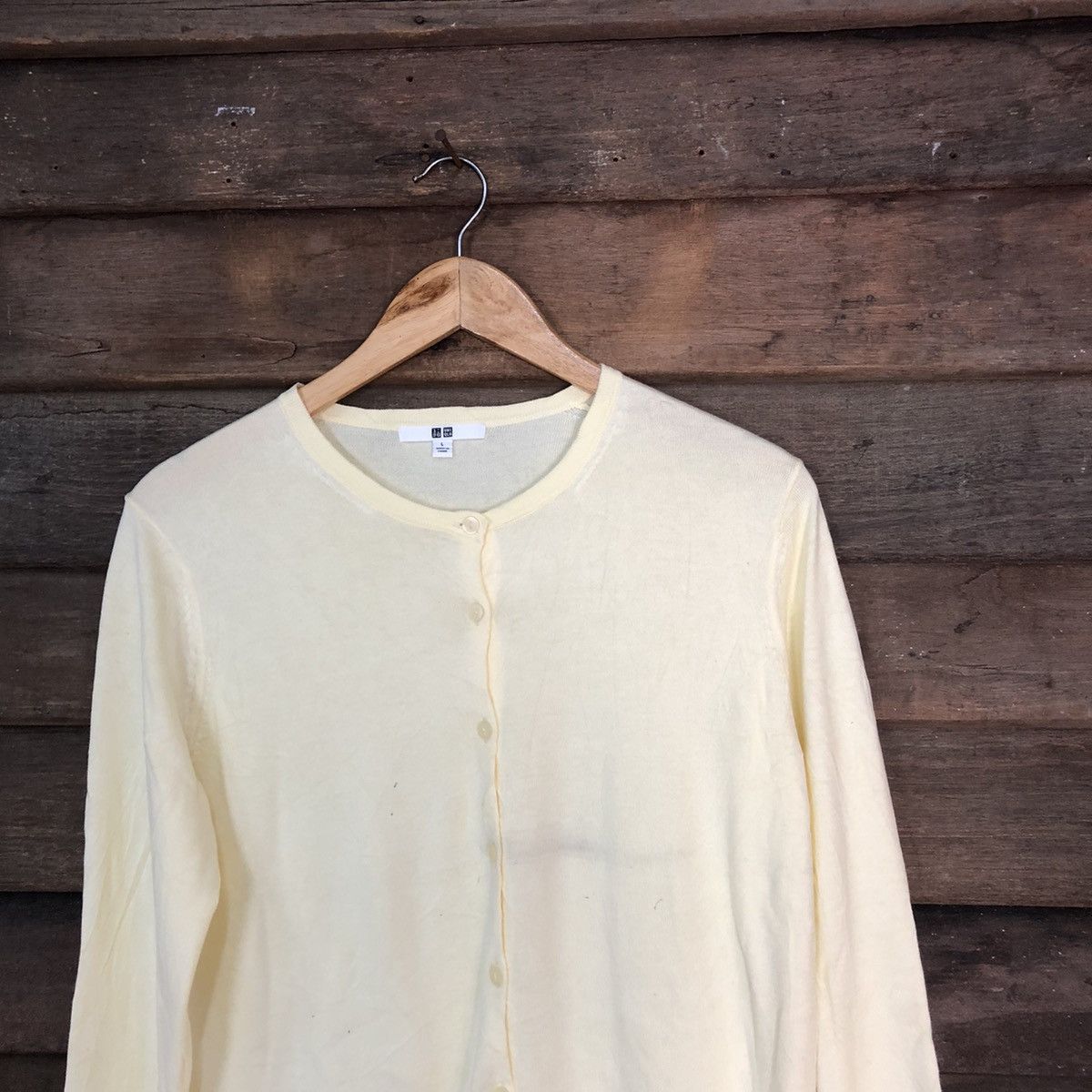 Uniqlo Uniqlo Yellow Patterned Cardigans #7236 Size L / US 10 / IT 46 - 2 Thumbnail