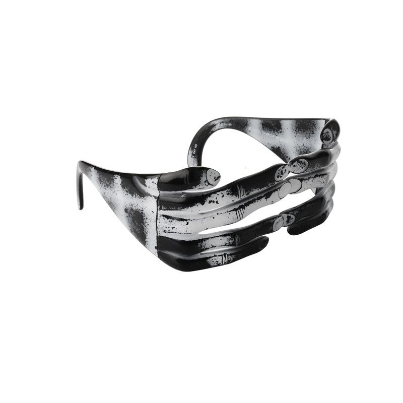 Jeremy Scott × Linda Farrow Jeremy Scott Distressed Blk Acetate Hands Frame Sunglasses Size ONE SIZE - 2 Thumbnail