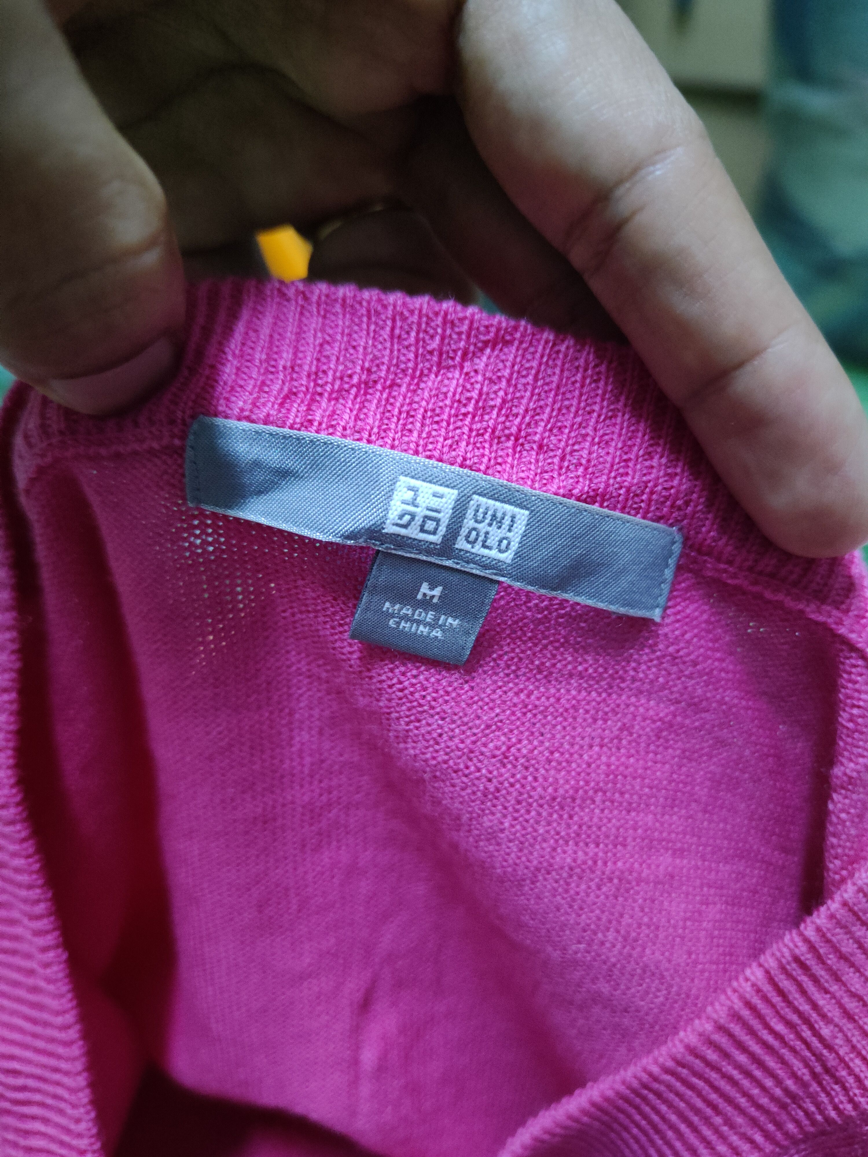 Japanese Brand × Uniqlo Uniqlo japan vintage distressed knitwear Pink Cardigan #S859 Size M / US 6-8 / IT 42-44 - 12 Thumbnail