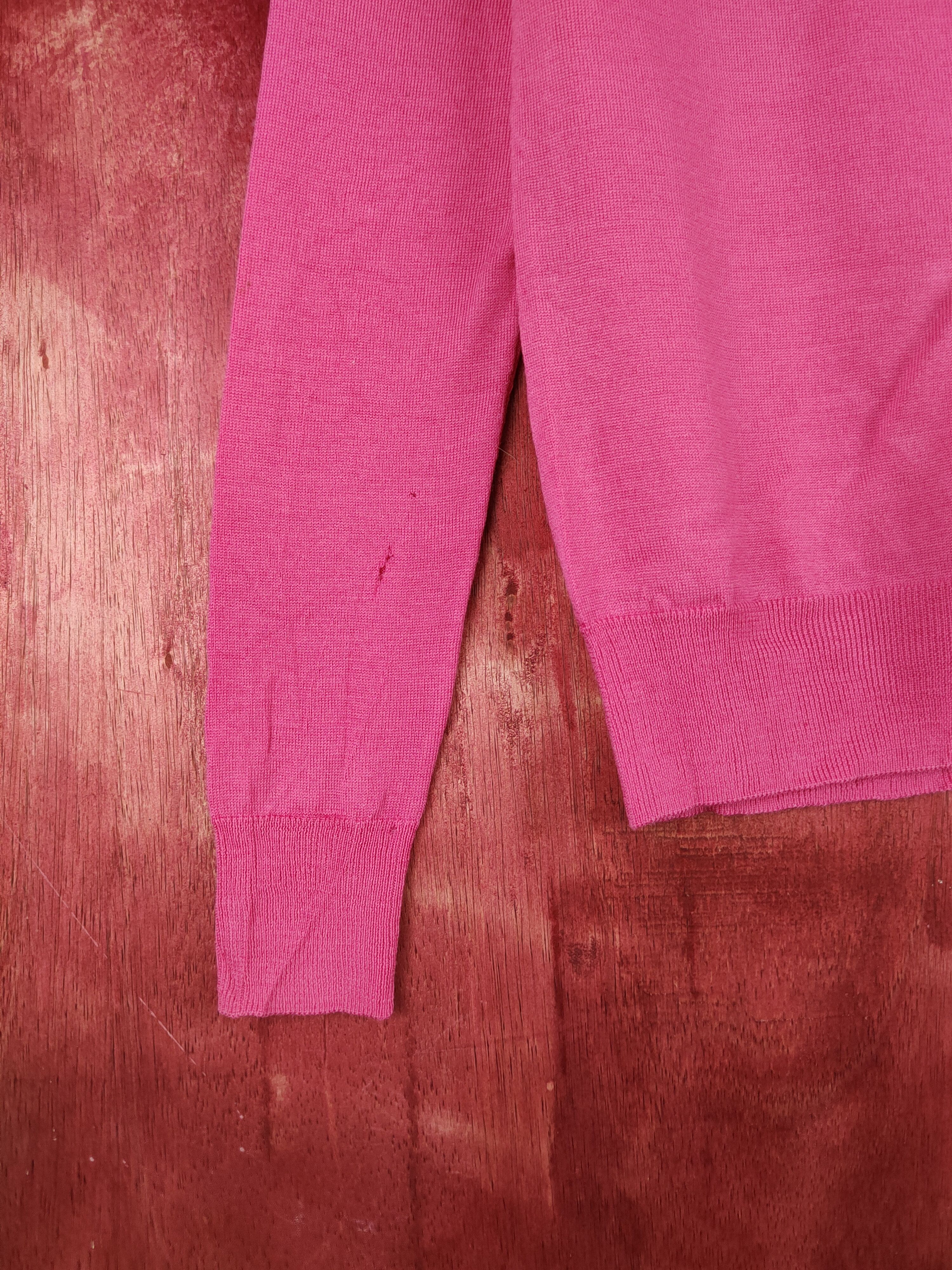 Japanese Brand × Uniqlo Uniqlo japan vintage distressed knitwear Pink Cardigan #S859 Size M / US 6-8 / IT 42-44 - 6 Thumbnail
