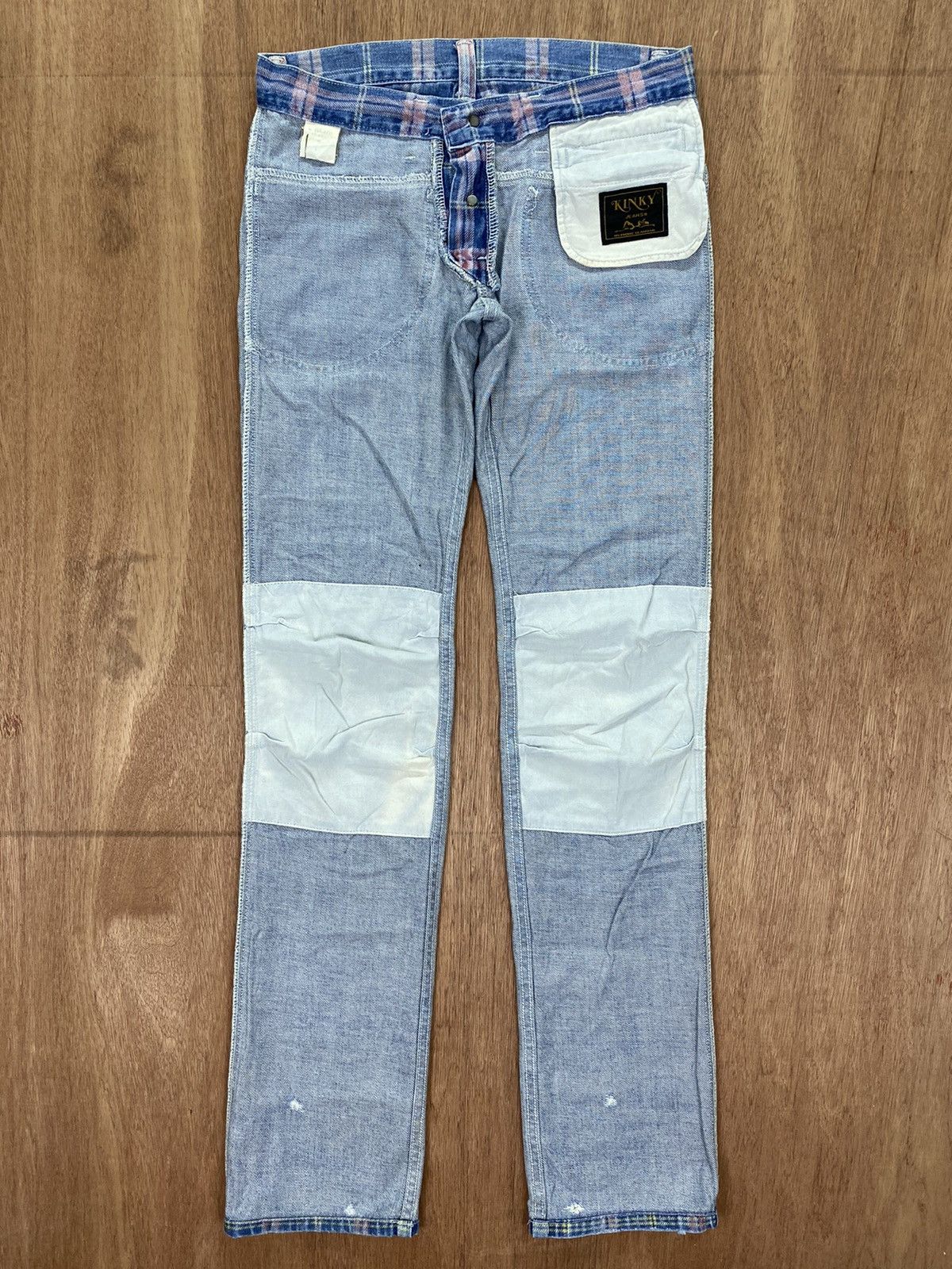 Hysteric Glamour Hysteric Glamour Kinky Plaid Distressed Jeans Size US 29 - 10 Thumbnail