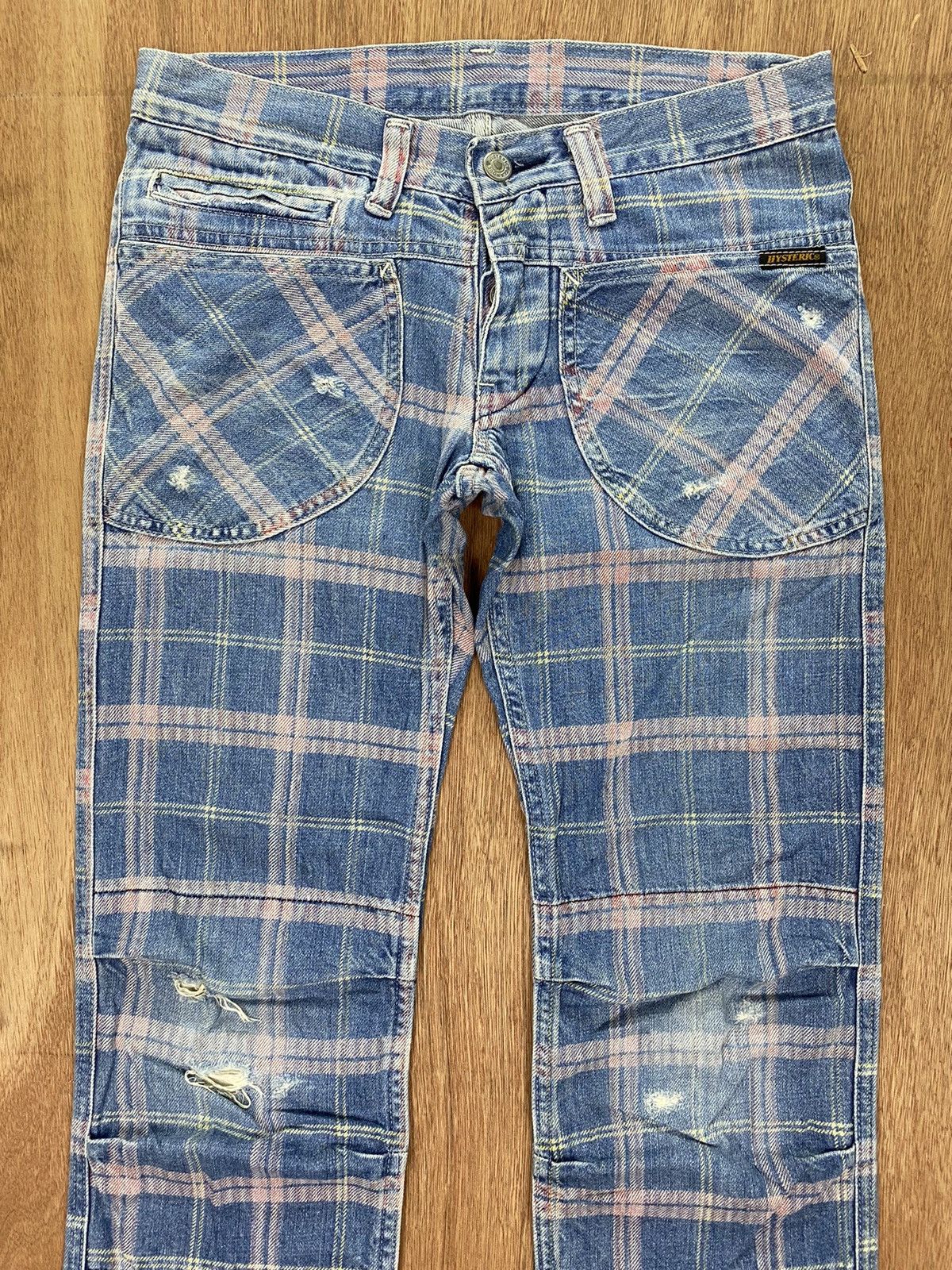 Hysteric Glamour Hysteric Glamour Kinky Plaid Distressed Jeans Size US 29 - 3 Thumbnail