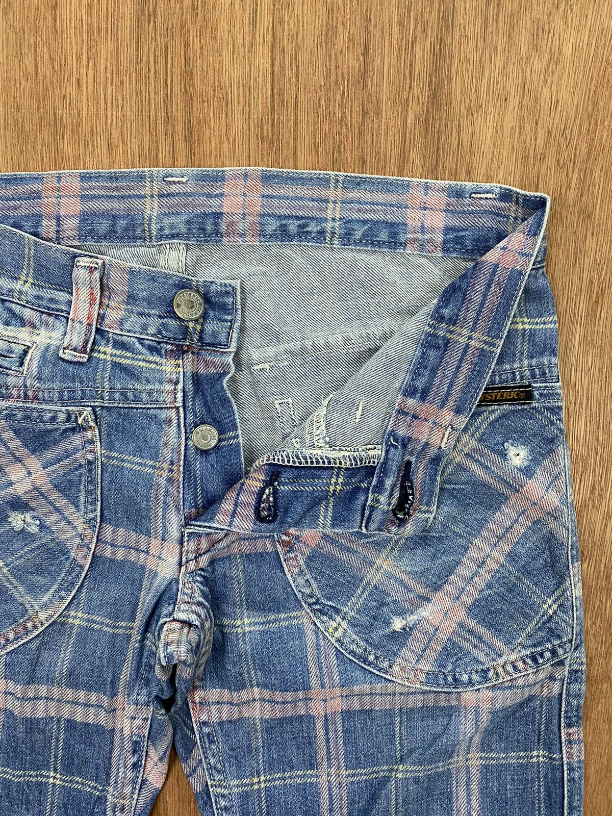Hysteric Glamour Hysteric Glamour Kinky Plaid Distressed Jeans Size US 29 - 9 Thumbnail