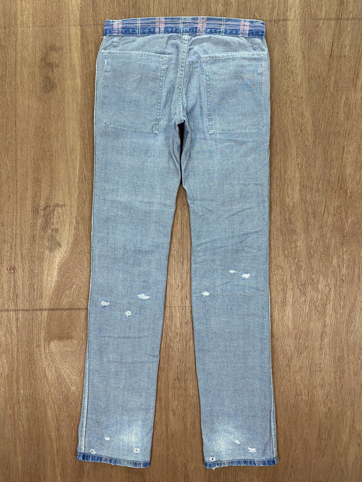 Hysteric Glamour Hysteric Glamour Kinky Plaid Distressed Jeans Size US 29 - 11 Thumbnail