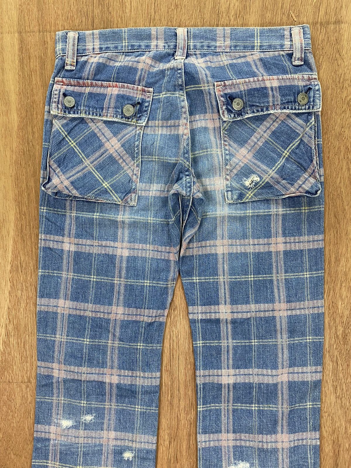 Hysteric Glamour Hysteric Glamour Kinky Plaid Distressed Jeans Size US 29 - 4 Thumbnail