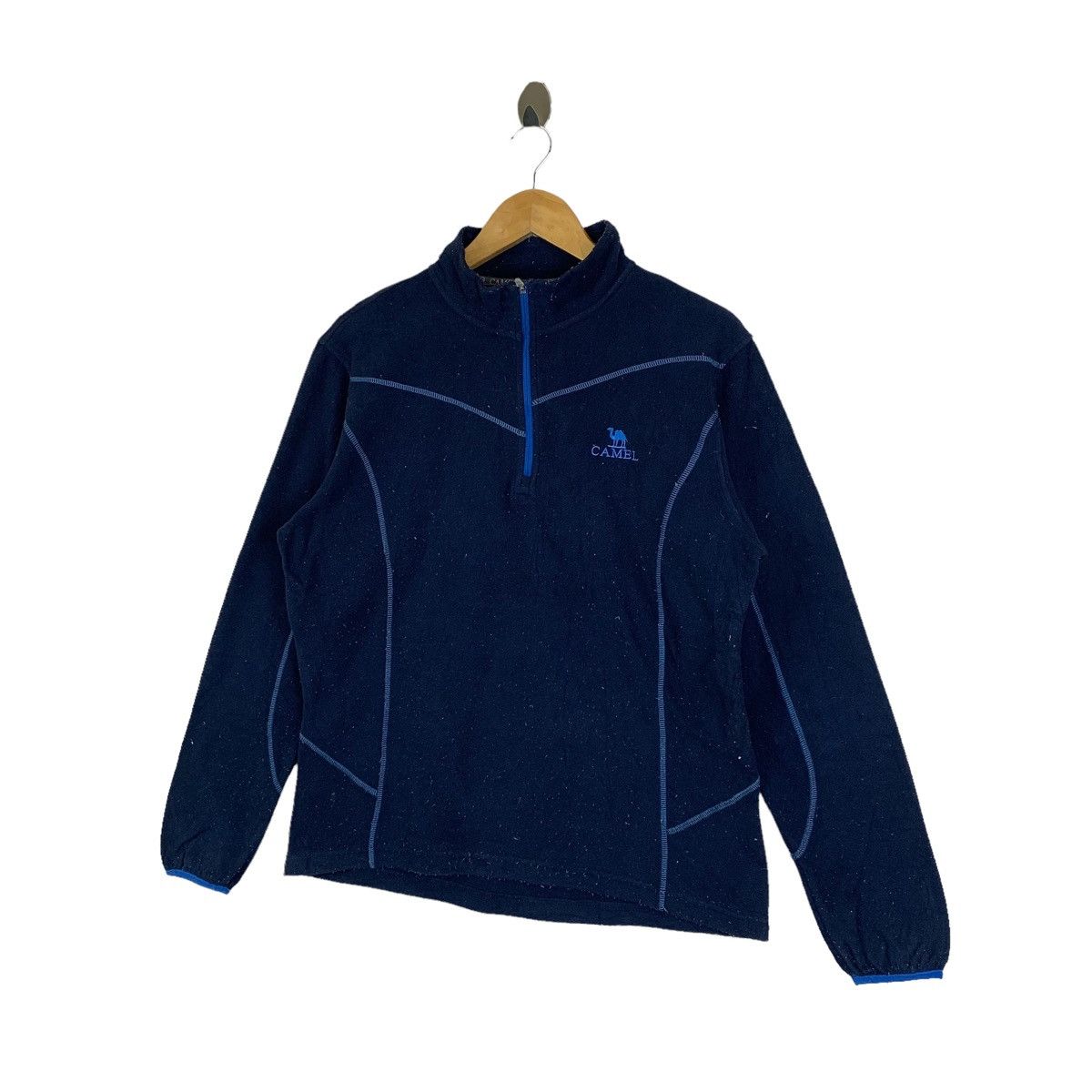 Camel Vintage CAMEL Small Logo Fleece Half Zipper Long Sleeve Size US L / EU 52-54 / 3 - 3 Thumbnail