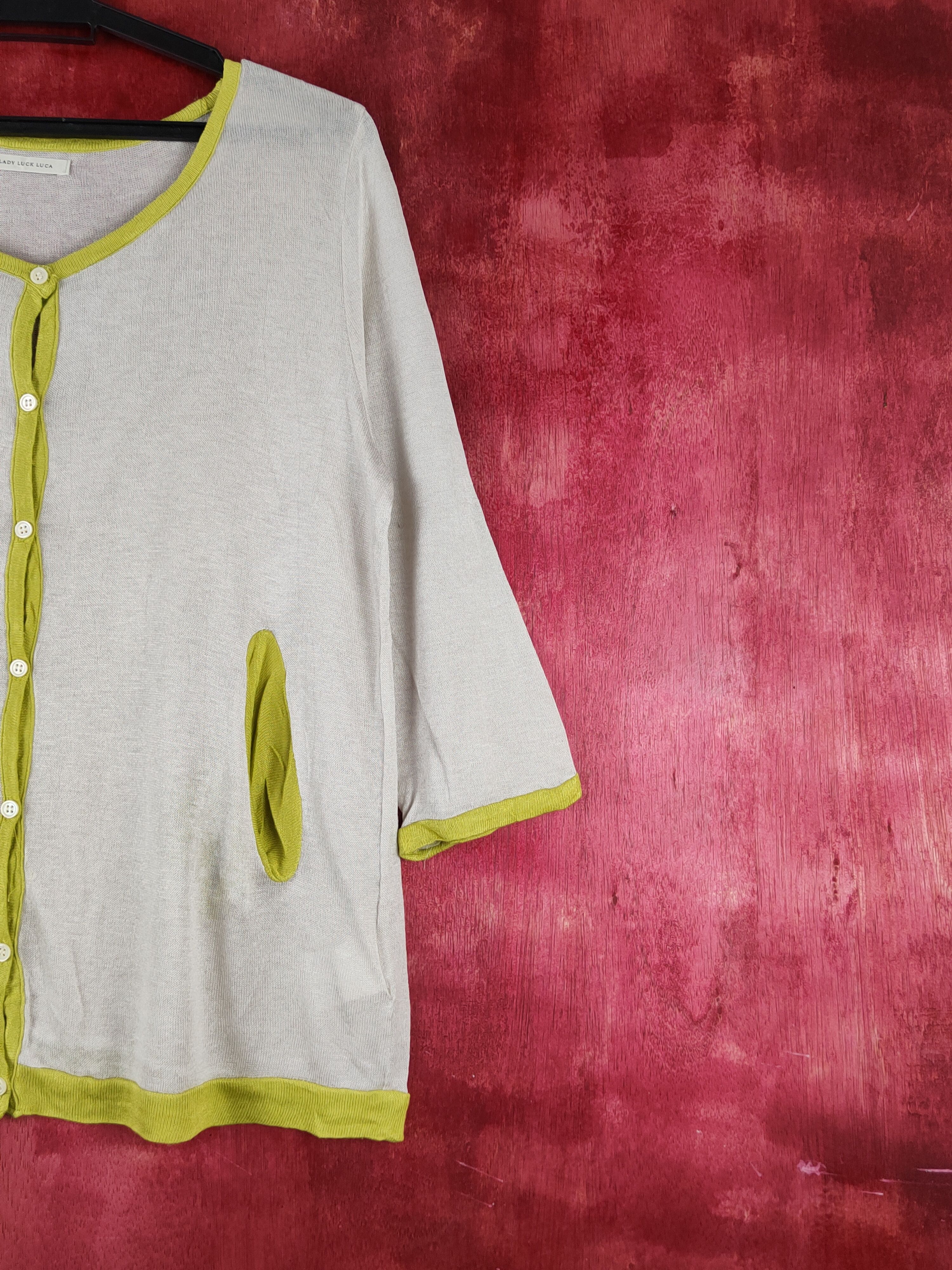 Japanese Brand Luca lady luck luca japan Meshnet Knitwear Cardigan #S1205 Size M / US 6-8 / IT 42-44 - 5 Thumbnail