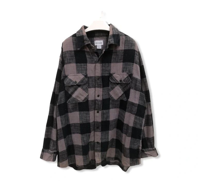 Converse Vintage Converse Plaid Tartan Flannel Shirt 👕 Size US XL / EU 56 / 4 - 1 Thumbnail