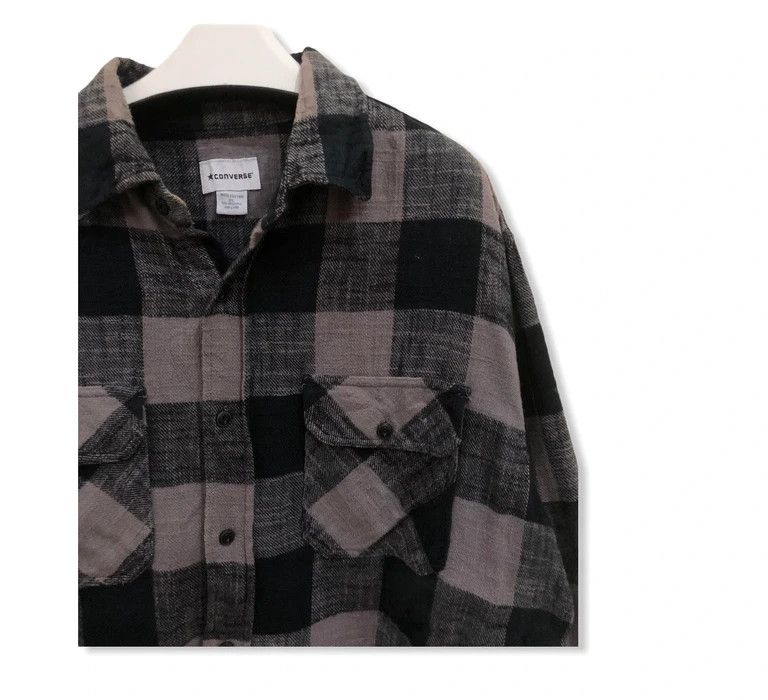 Converse Vintage Converse Plaid Tartan Flannel Shirt 👕 Size US XL / EU 56 / 4 - 2 Thumbnail