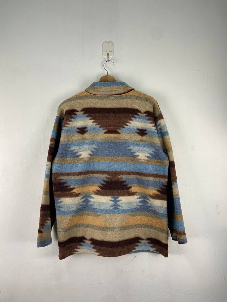 Native × Pendleton Vintage Native Navajo Aztec Jacket Fleece Sweater Button Up Size US M / EU 48-50 / 2 - 2 Thumbnail
