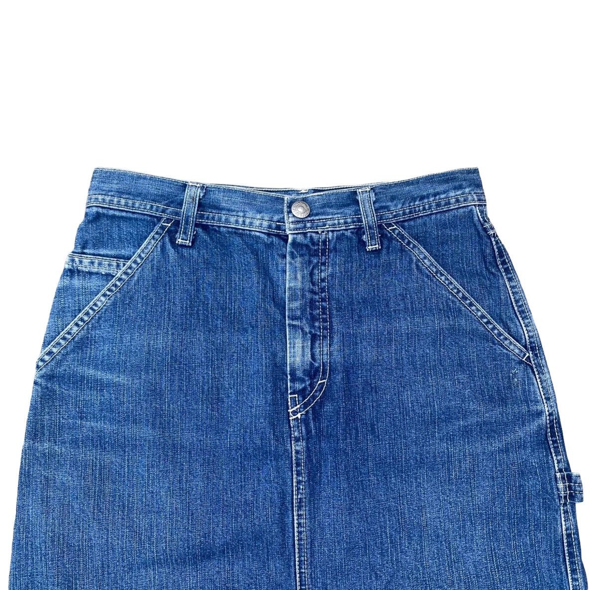 United Colors Of Benetton Carpenter Denim Skirt Size 27" / US 4 / IT 40 - 5 Thumbnail