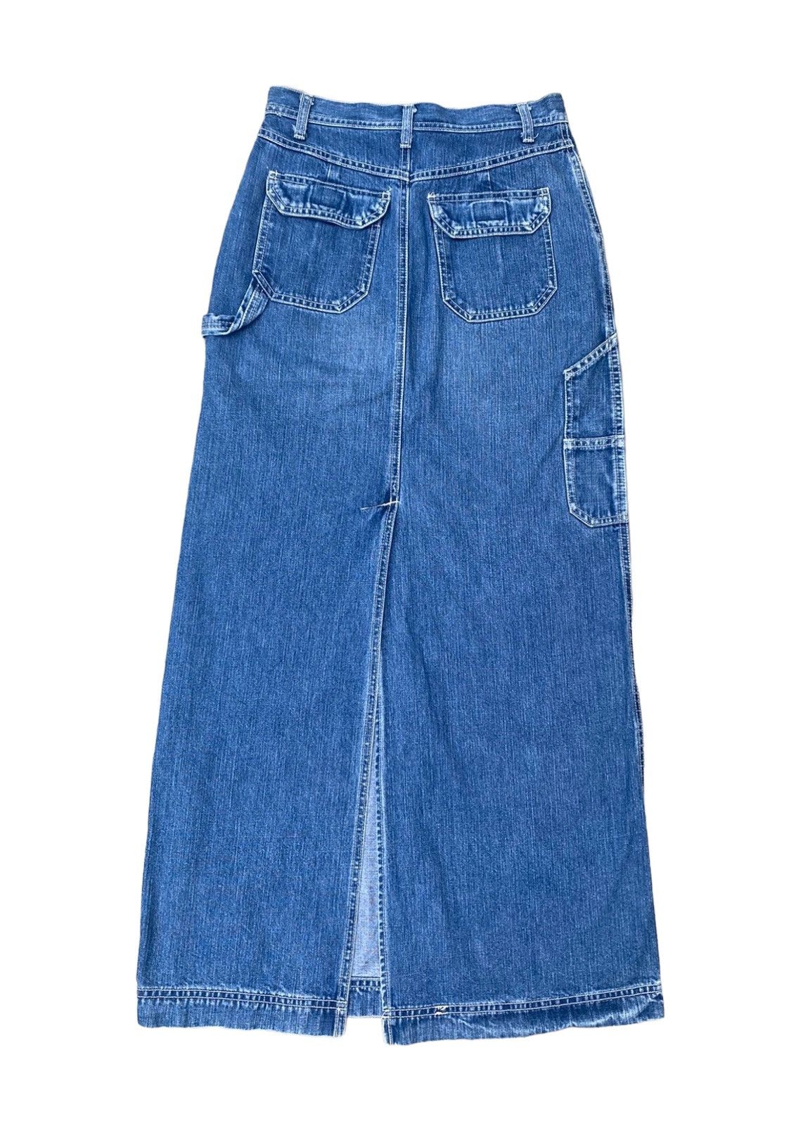 United Colors Of Benetton Carpenter Denim Skirt Size 27" / US 4 / IT 40 - 1 Thumbnail