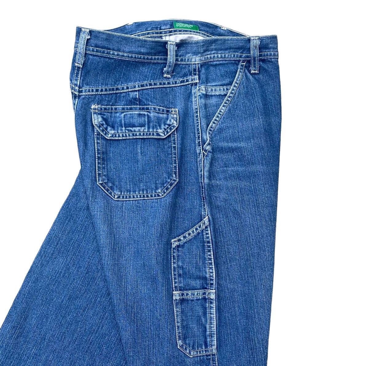 United Colors Of Benetton Carpenter Denim Skirt Size 27" / US 4 / IT 40 - 3 Thumbnail