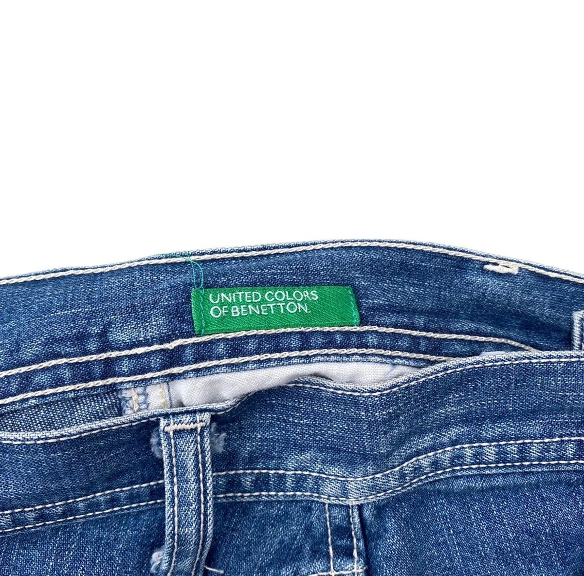 United Colors Of Benetton Carpenter Denim Skirt Size 27" / US 4 / IT 40 - 8 Thumbnail