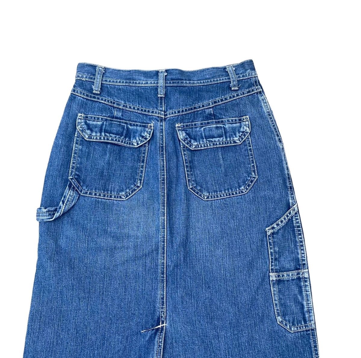 United Colors Of Benetton Carpenter Denim Skirt Size 27" / US 4 / IT 40 - 2 Thumbnail