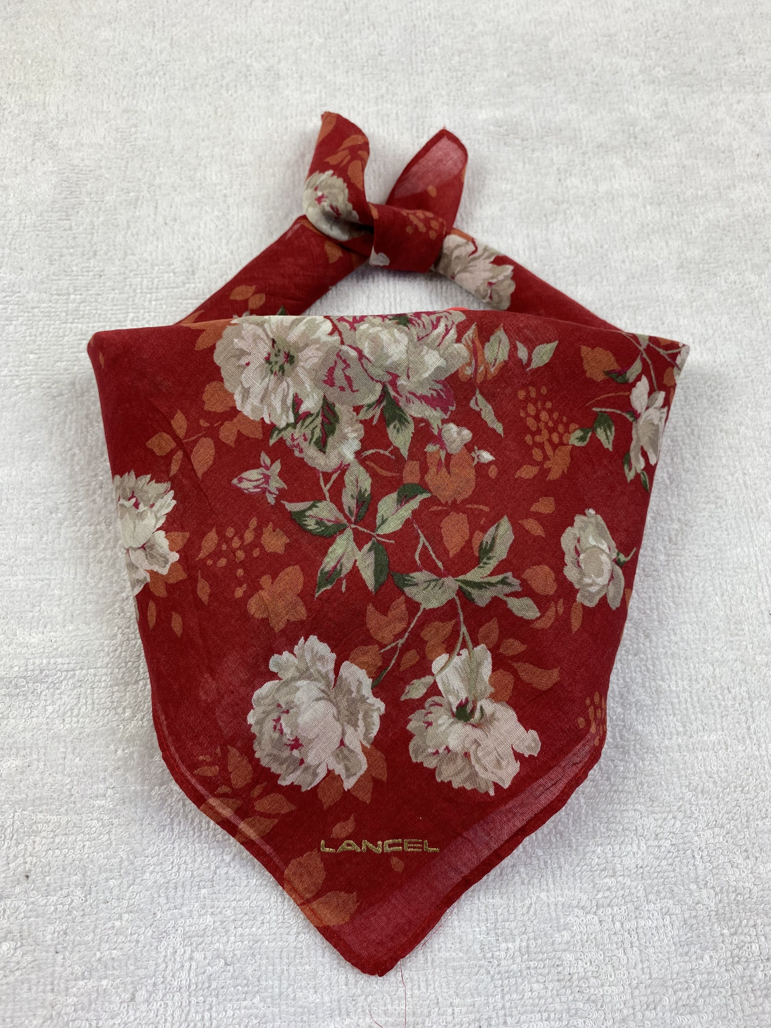 Lancel × Vintage Lancel Floral Handkerchief / Bandana / Neckerchief Size ONE SIZE - 1 Thumbnail