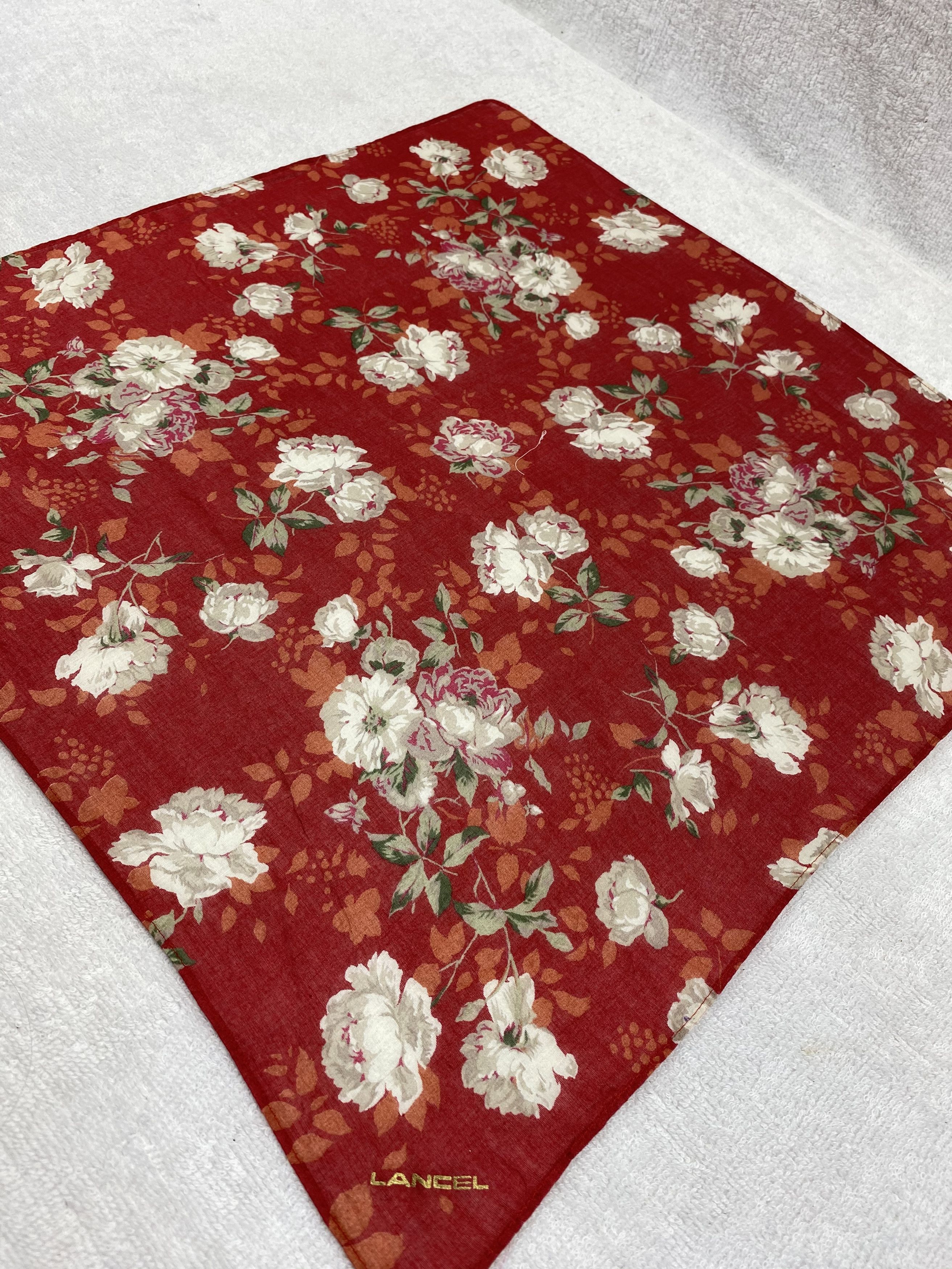 Lancel × Vintage Lancel Floral Handkerchief / Bandana / Neckerchief Size ONE SIZE - 4 Thumbnail
