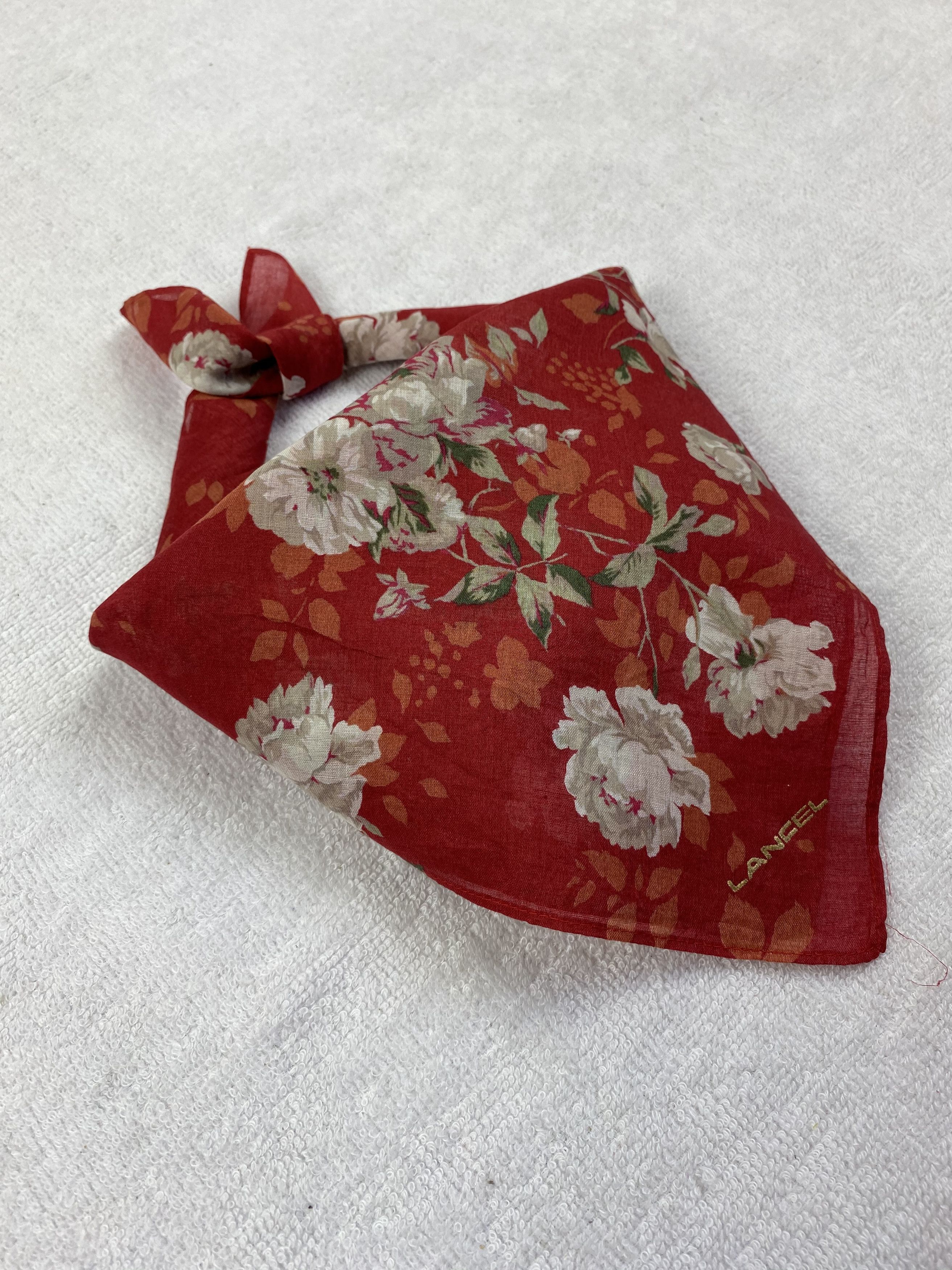Lancel × Vintage Lancel Floral Handkerchief / Bandana / Neckerchief Size ONE SIZE - 2 Thumbnail