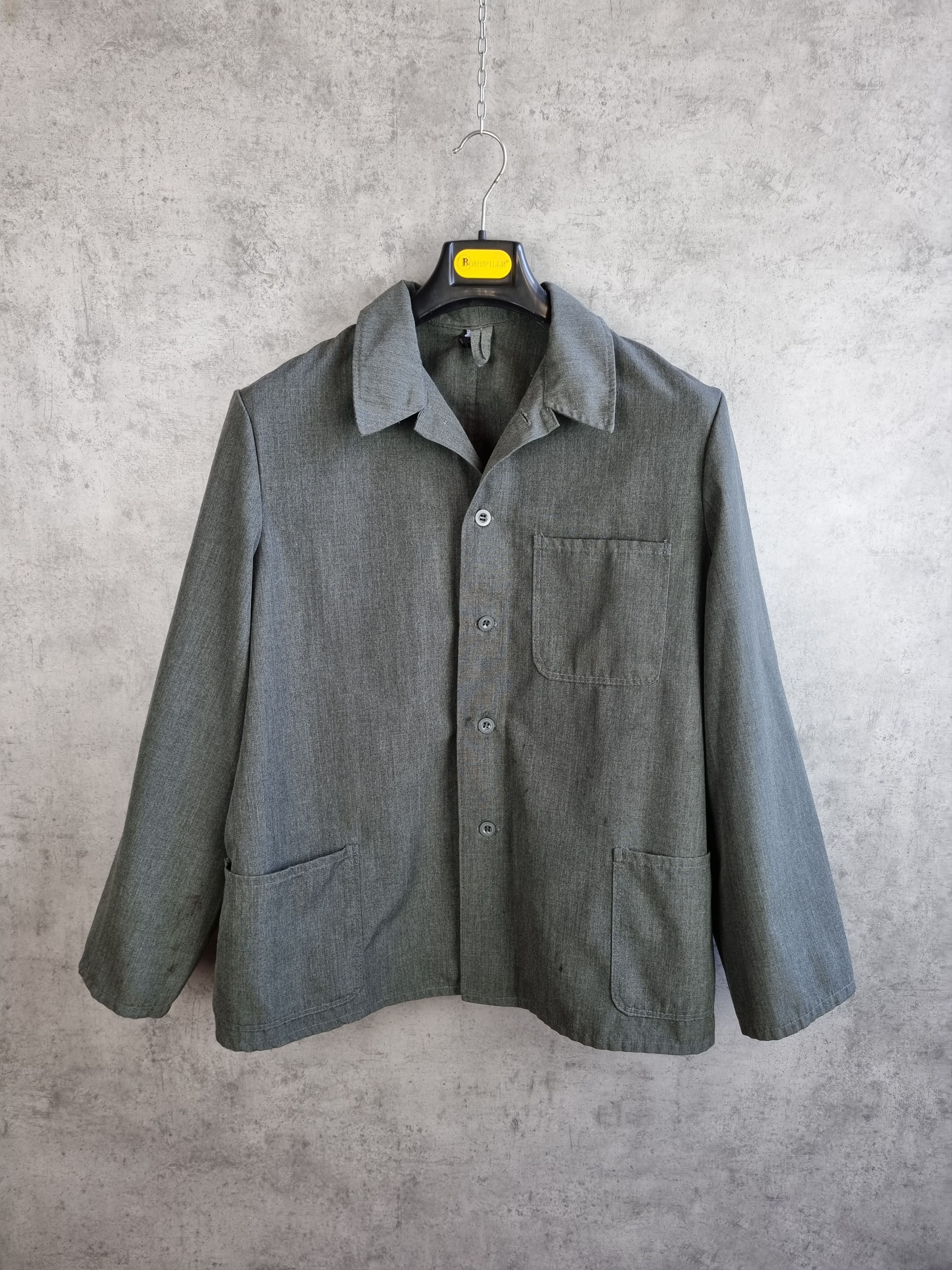 Le Laboureur × Vetra × Vintage Rare 70s Worker German collared button jacket Size US L / EU 52-54 / 3 - 6 Thumbnail