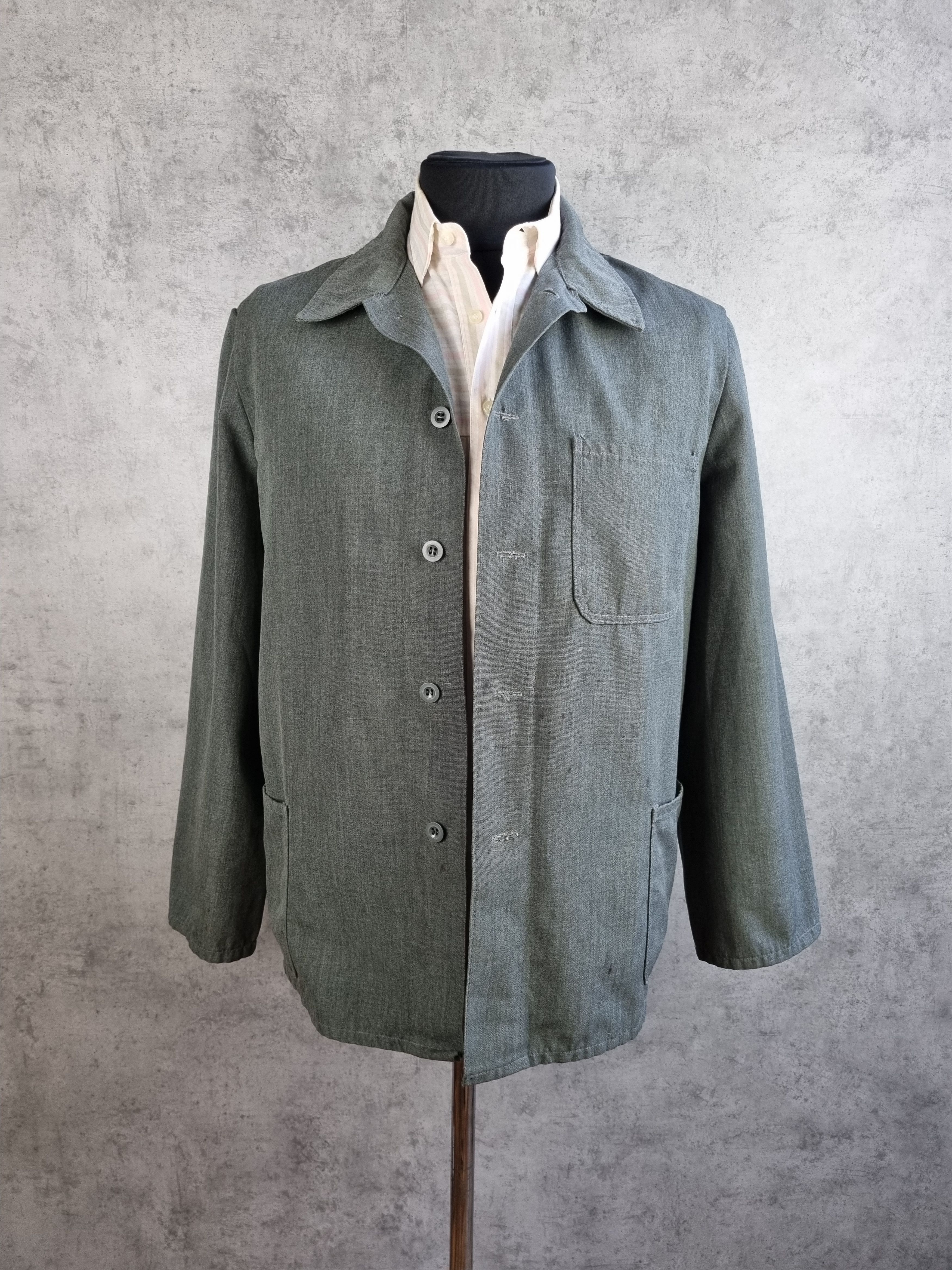 Le Laboureur × Vetra × Vintage Rare 70s Worker German collared button jacket Size US L / EU 52-54 / 3 - 2 Thumbnail