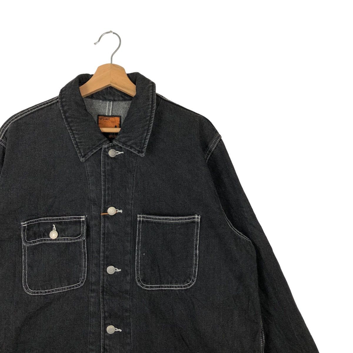 Japanese Brand VINTAGE UPSTART HIKORY CHORE JACKET ISSEY MIYAKE JAPAN Size US L / EU 52-54 / 3 - 5 Thumbnail
