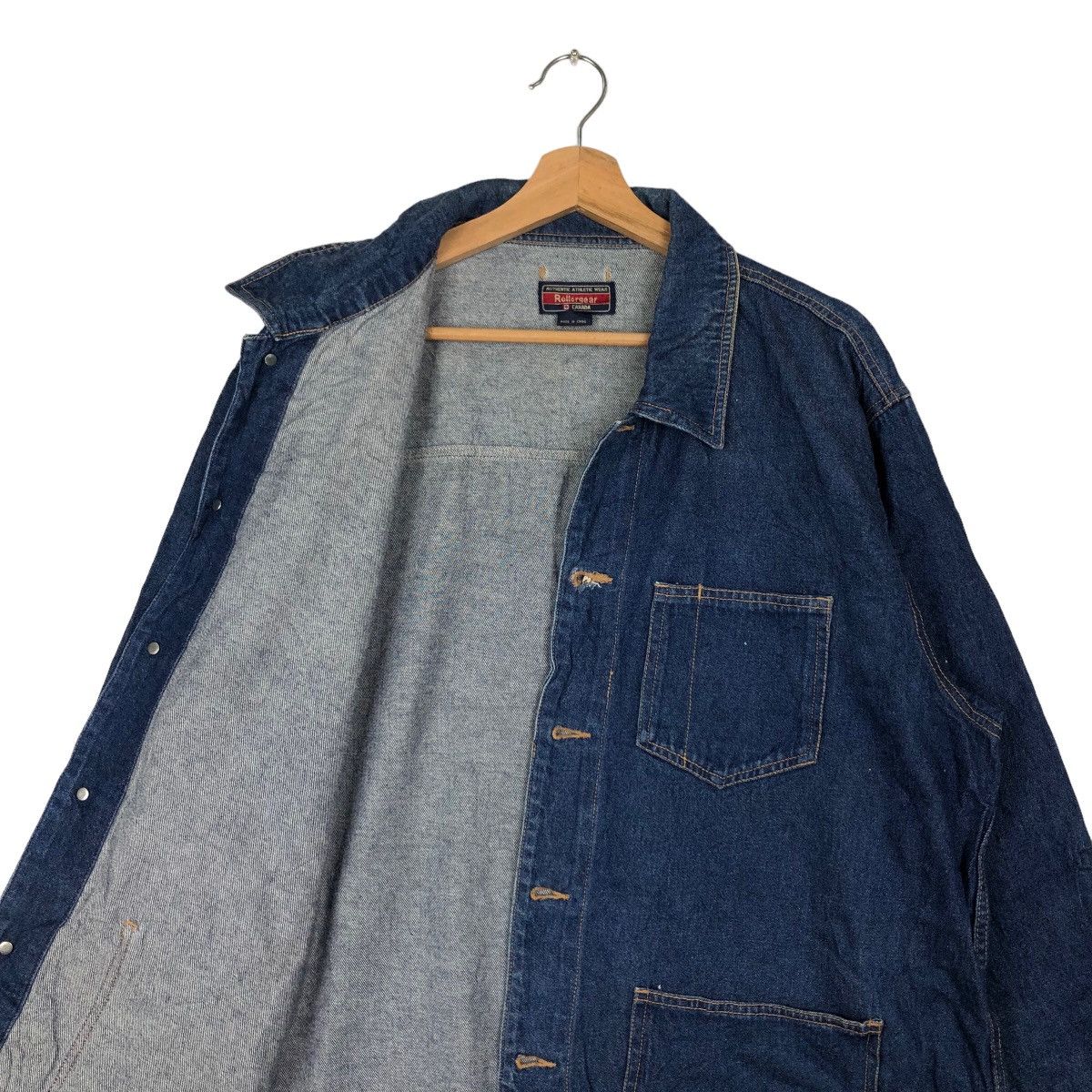 Japanese Brand VINTAGE CHORE DENIM JACKET ROLLER GEAR CANADA ISSEY MIYAKE Size US M / EU 48-50 / 2 - 9 Thumbnail