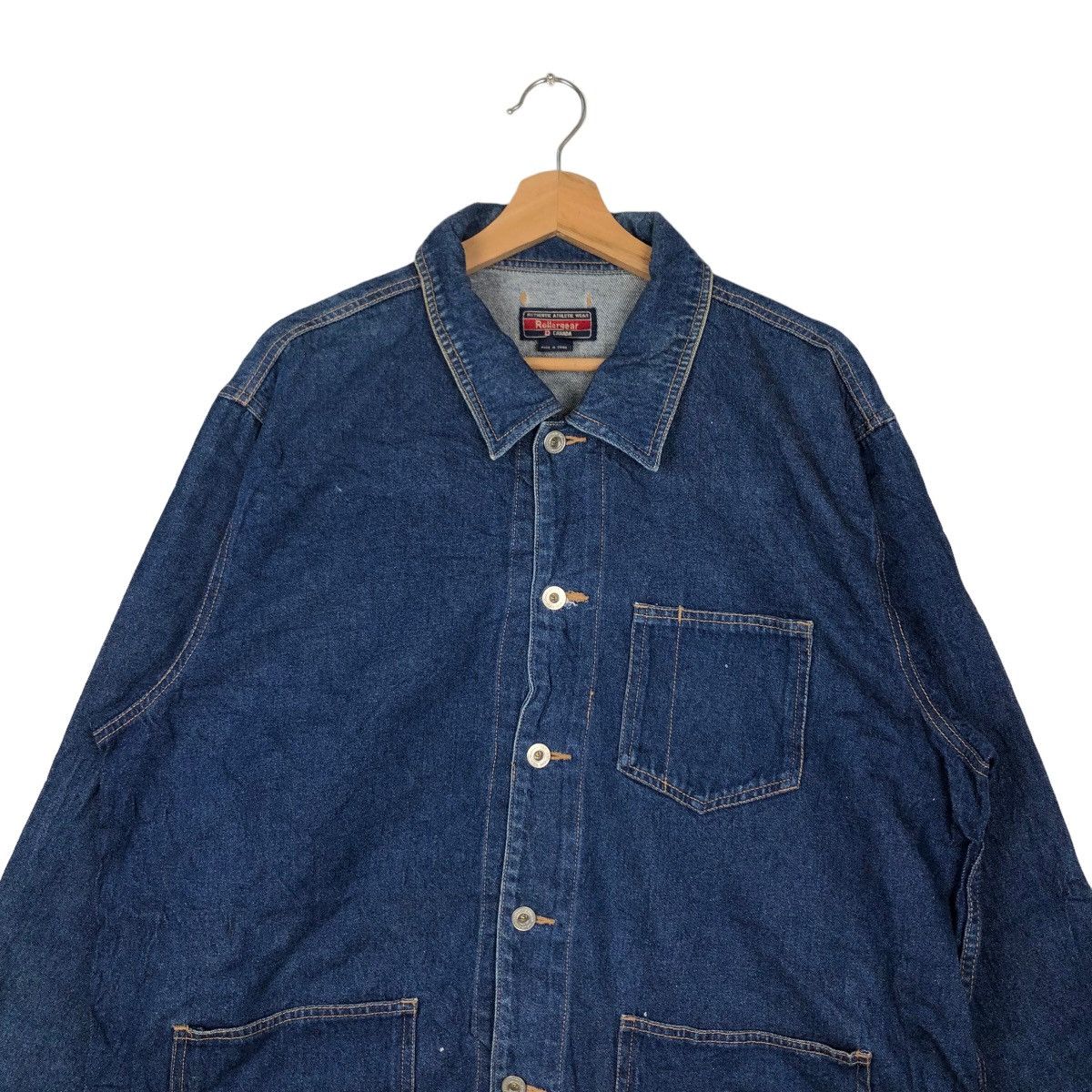 Japanese Brand VINTAGE CHORE DENIM JACKET ROLLER GEAR CANADA ISSEY MIYAKE Size US M / EU 48-50 / 2 - 2 Thumbnail